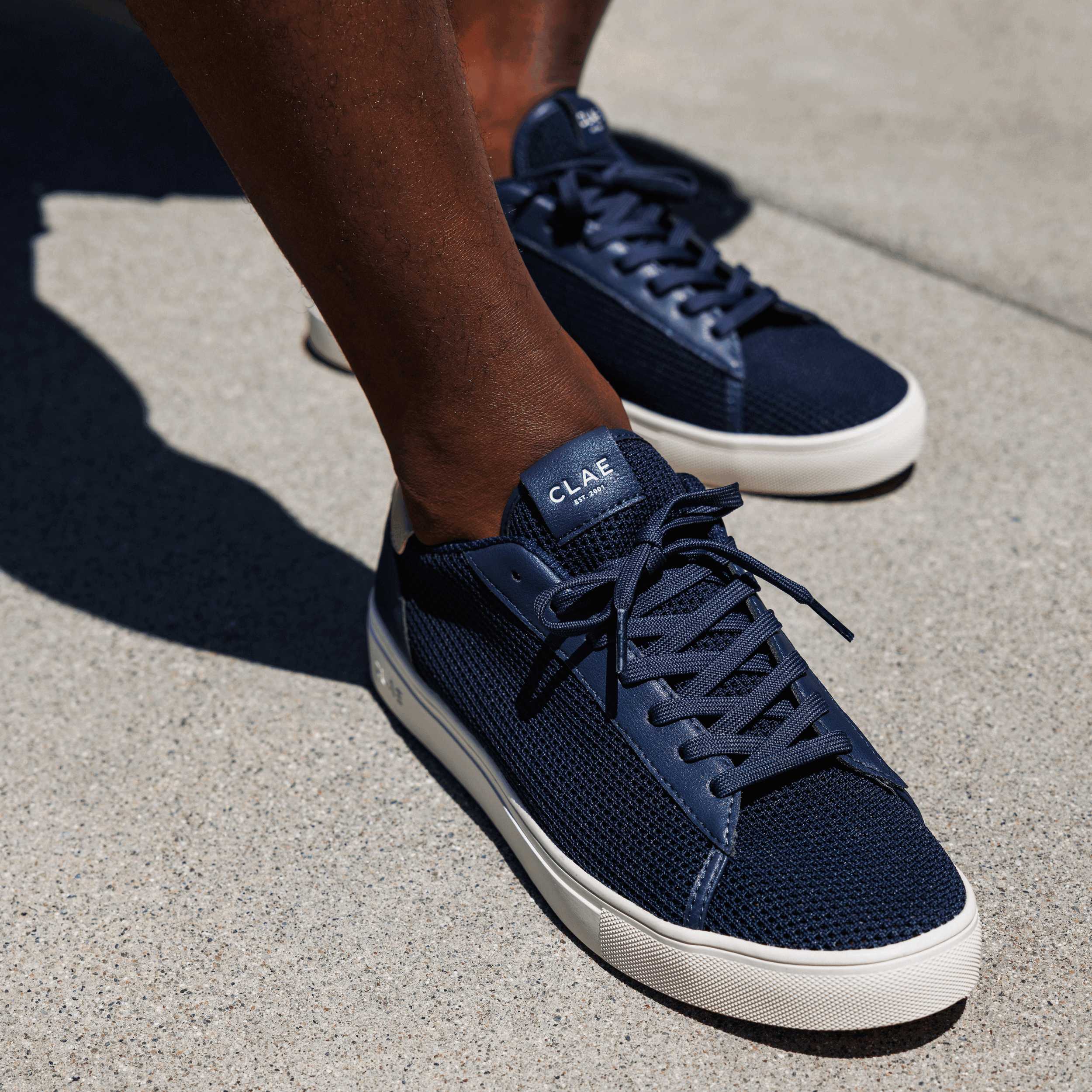 clae-bradley-knit-sneaker-navy-safari-vegan-damen image 3