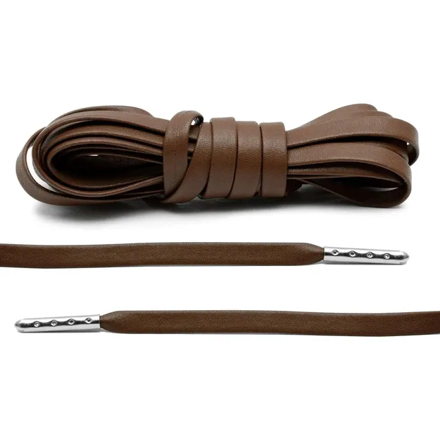 lace-lab-brown-luxury-leather-laces-leder-schn-rsenkel-silber image 1