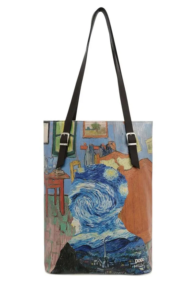 dogo-muse-tall-bag-vincent-van-gogh-lost-mind-vegane-tote image 1