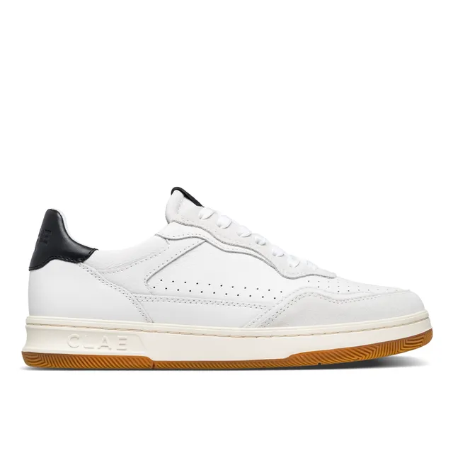 clae-haywood-tennis-sneaker-white-leather-black image 1