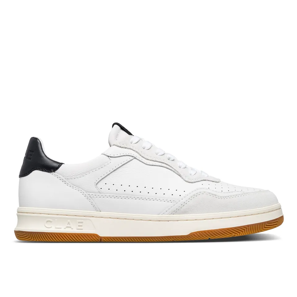 clae-haywood-tennis-sneaker-white-leather-black image 1