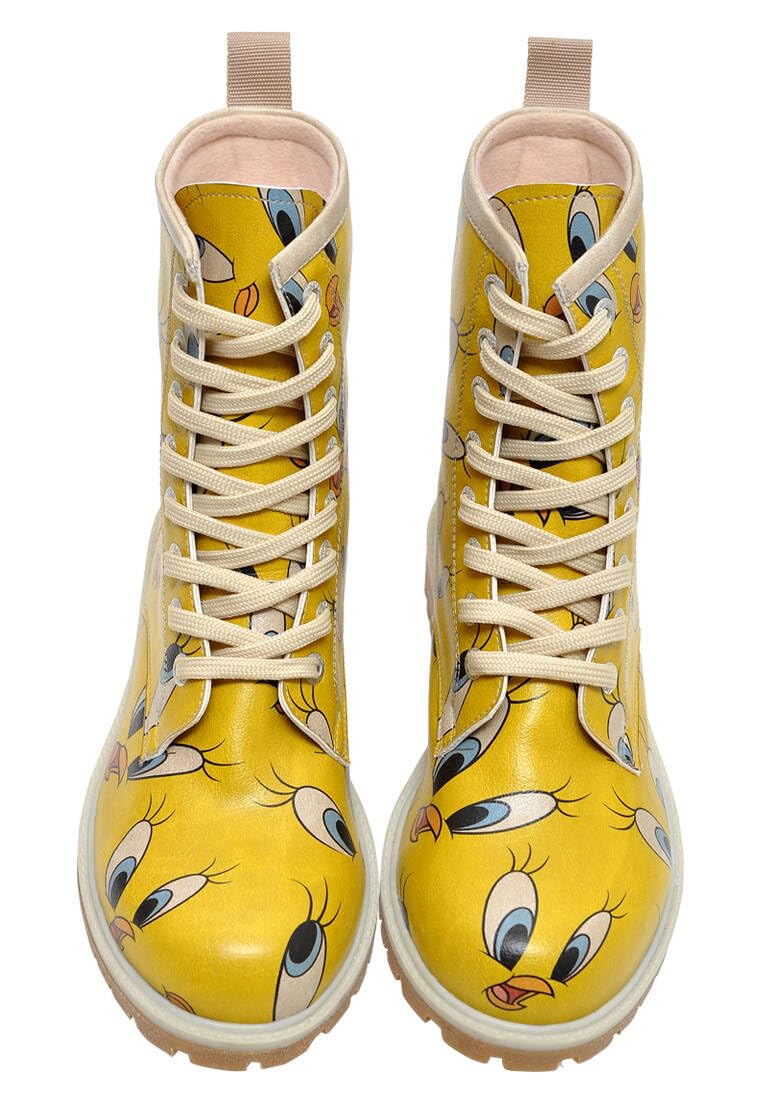 dogo-wb-vegane-damen-stiefeletten-tweety-in-yellow image 3