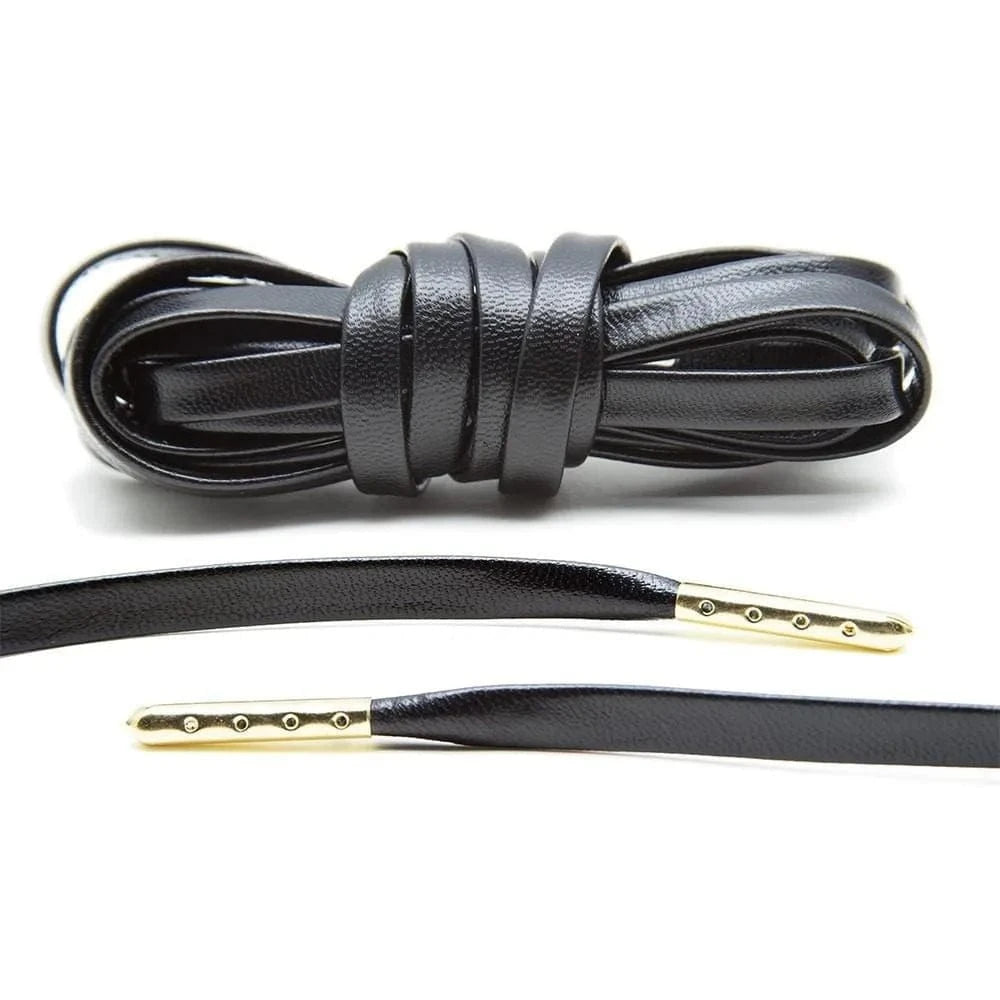 angelus-black-luxury-leder-schn-rsenkel-goldkappen-schuhb-nder image 1