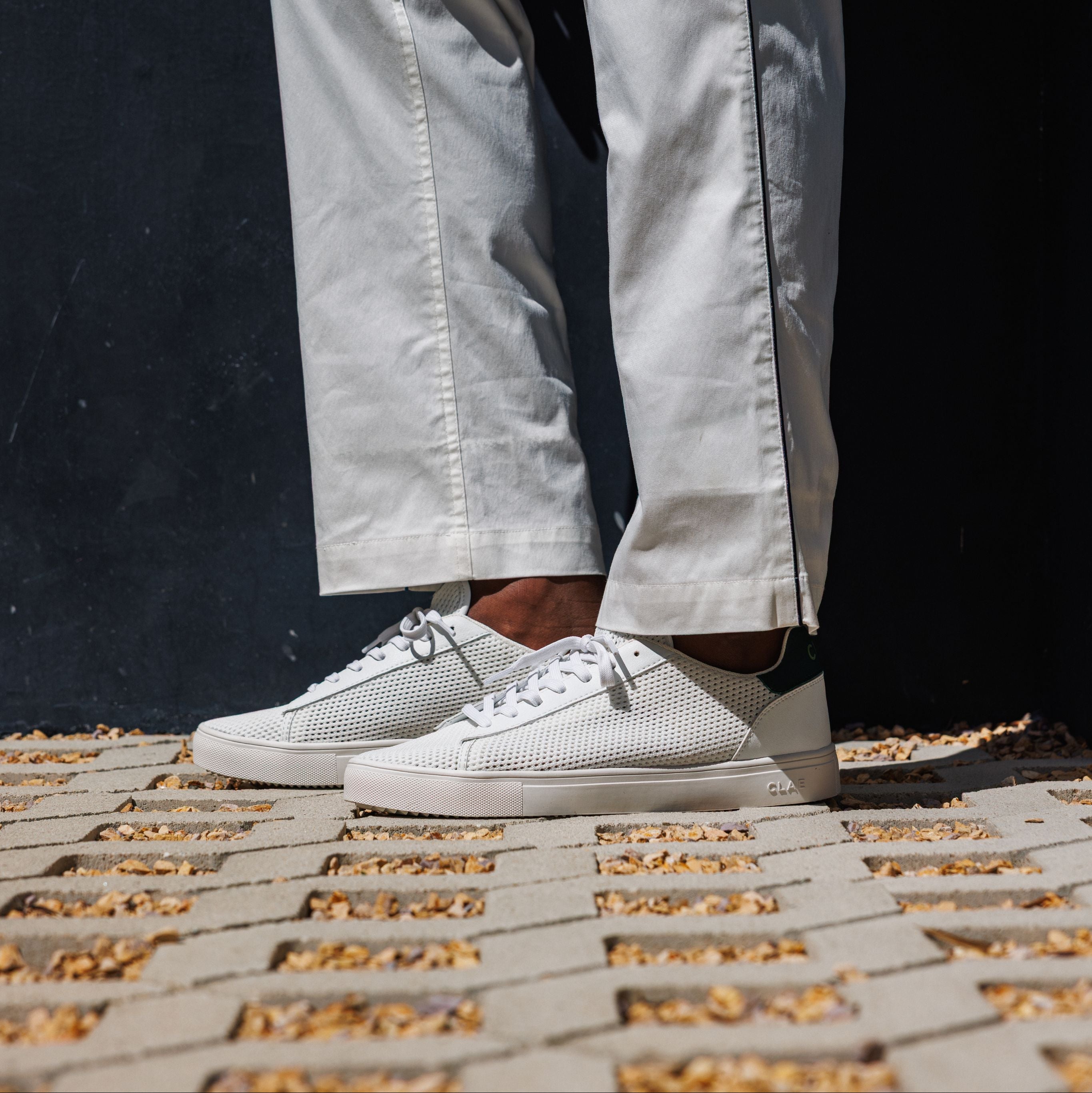 clae-bradley-knit-vegan-sneaker-white-pine-needle image 6