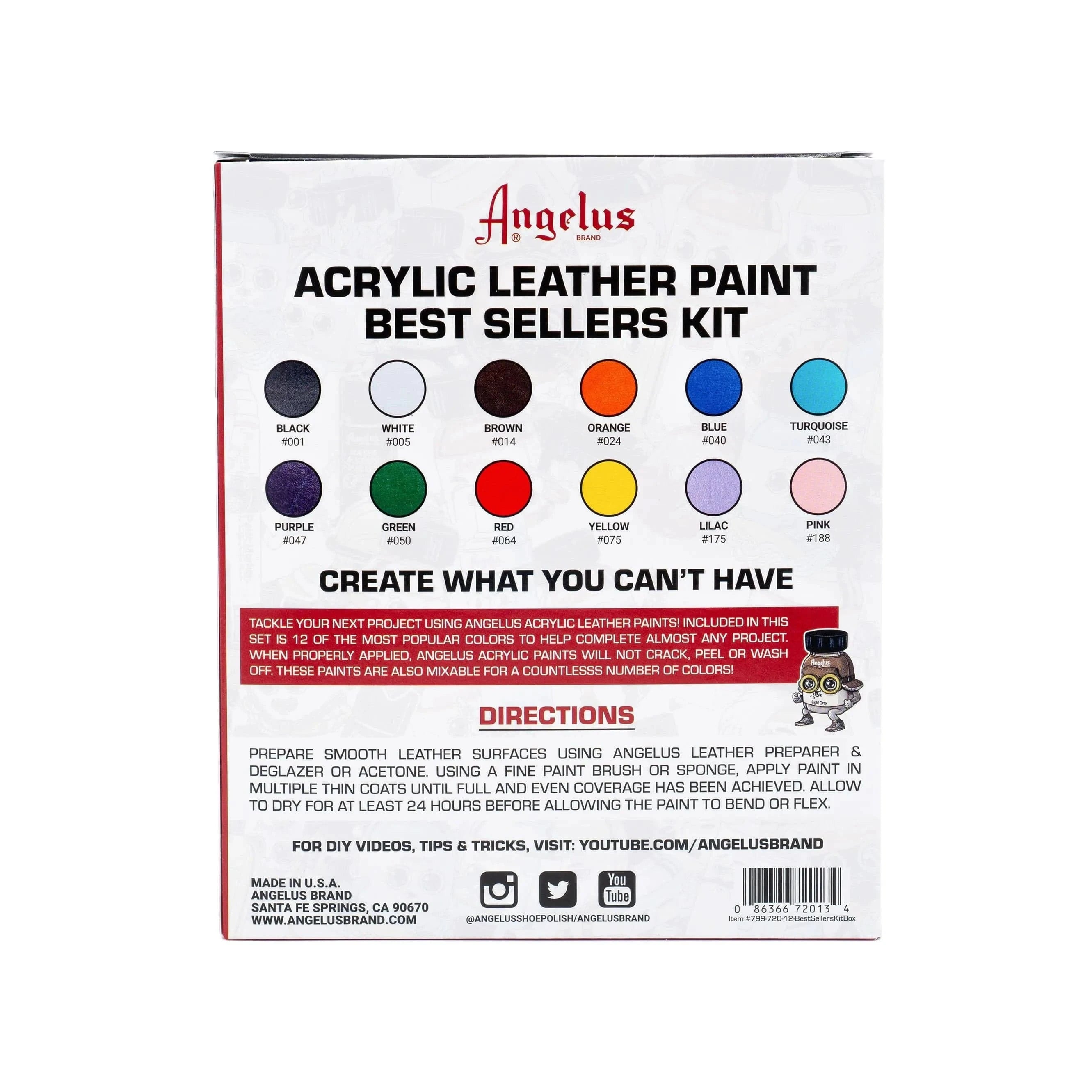 angelus-acrylic-leather-paint-best-sellers-kit-12-farben-1-oz image 5
