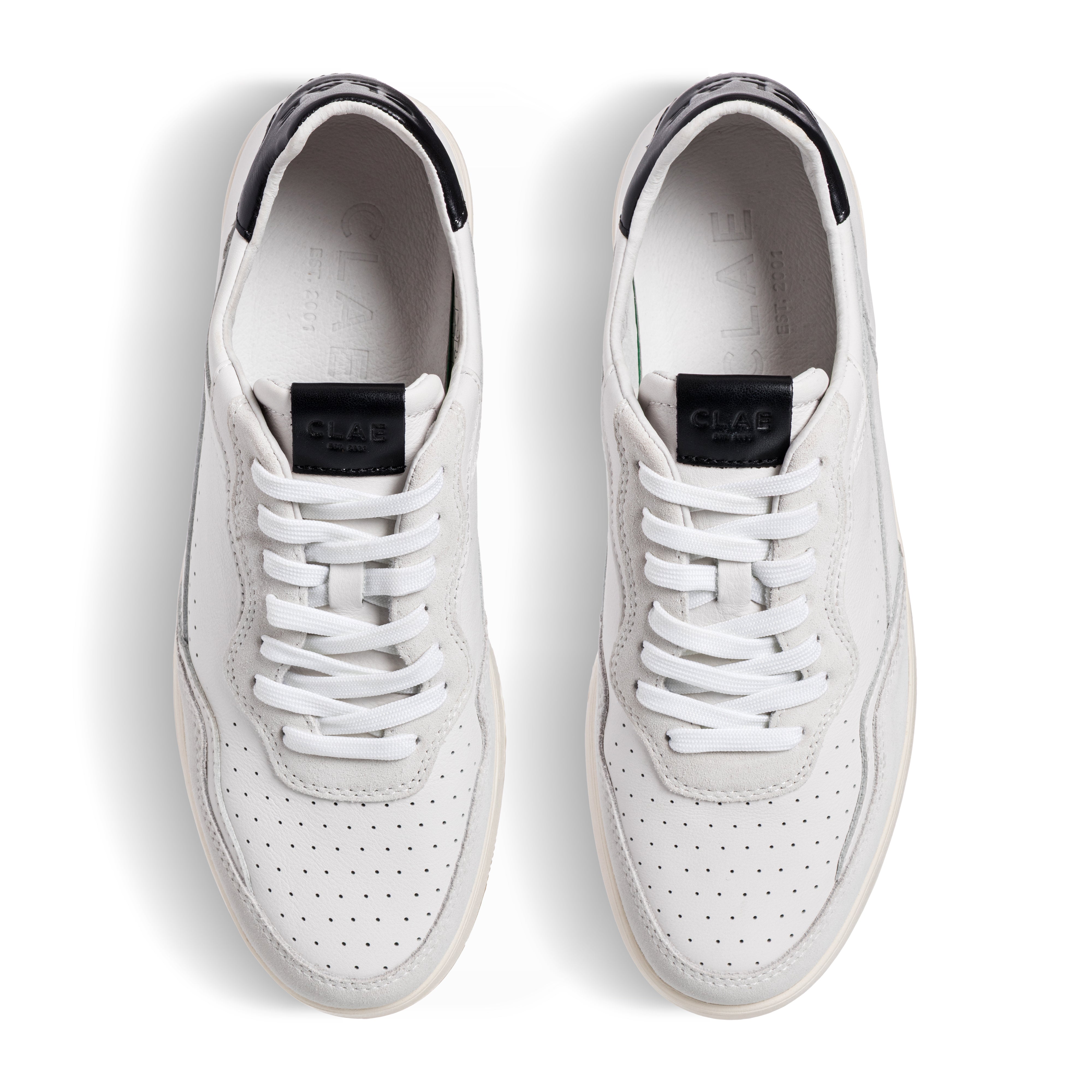 clae-haywood-tennis-sneaker-white-leather-black image 3