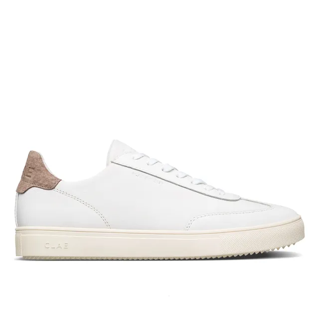 clae-deane-white-leather-cobblestone-t-toe-sneaker image 1