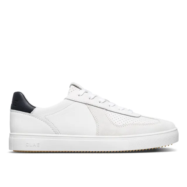 clae-bastian-sneaker-white-leather-navy image 1