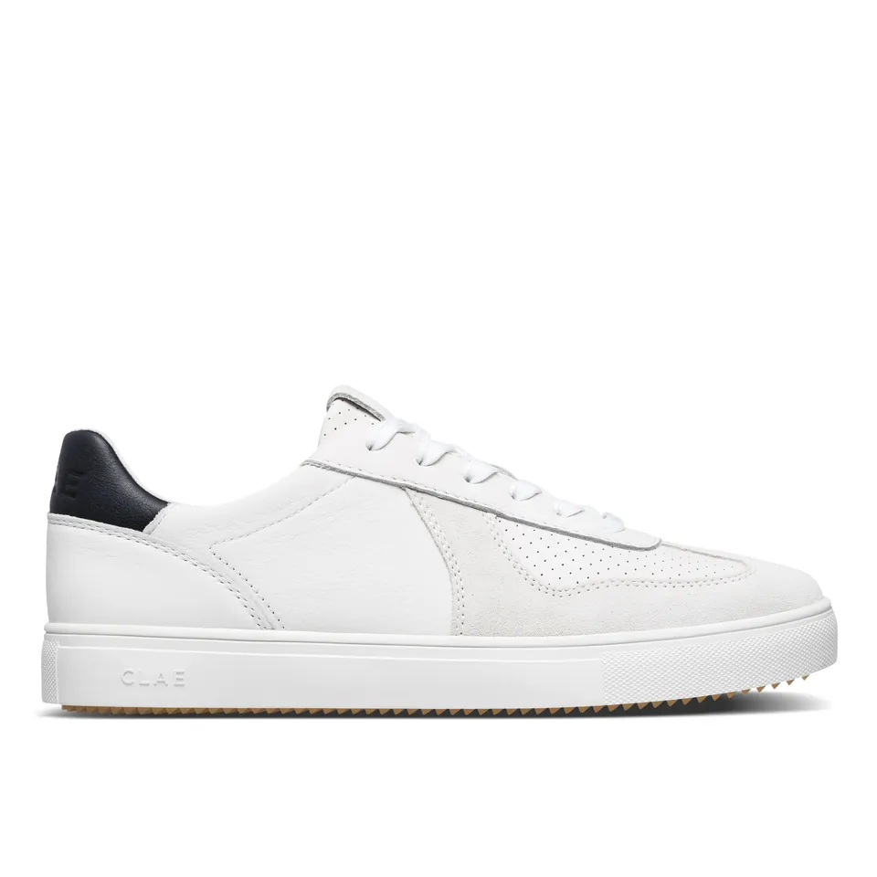 clae-bastian-sneaker-white-leather-navy image 1