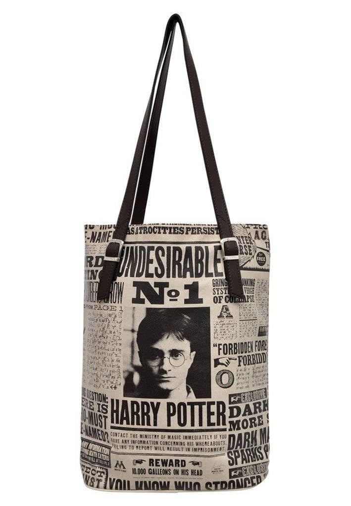 dogo-tall-bag-vegane-damen-umh-ngetasche-daily-prophet-harry-potter image 1