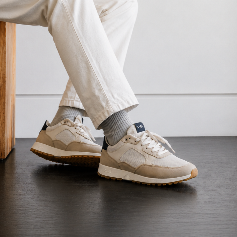 clae-joshua-vegan-trainer-safari-off-white-damen image 2