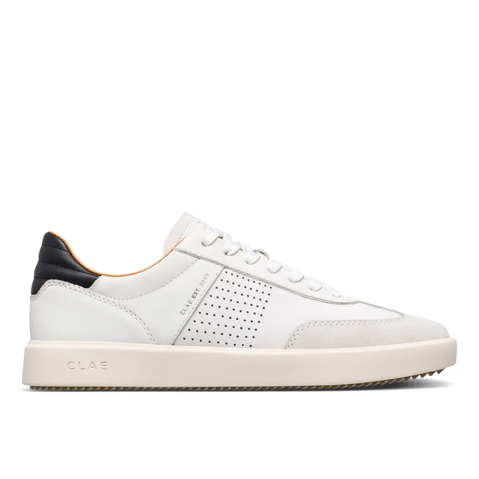 clae-miles-deuce-sneaker-white-leather-black image 1