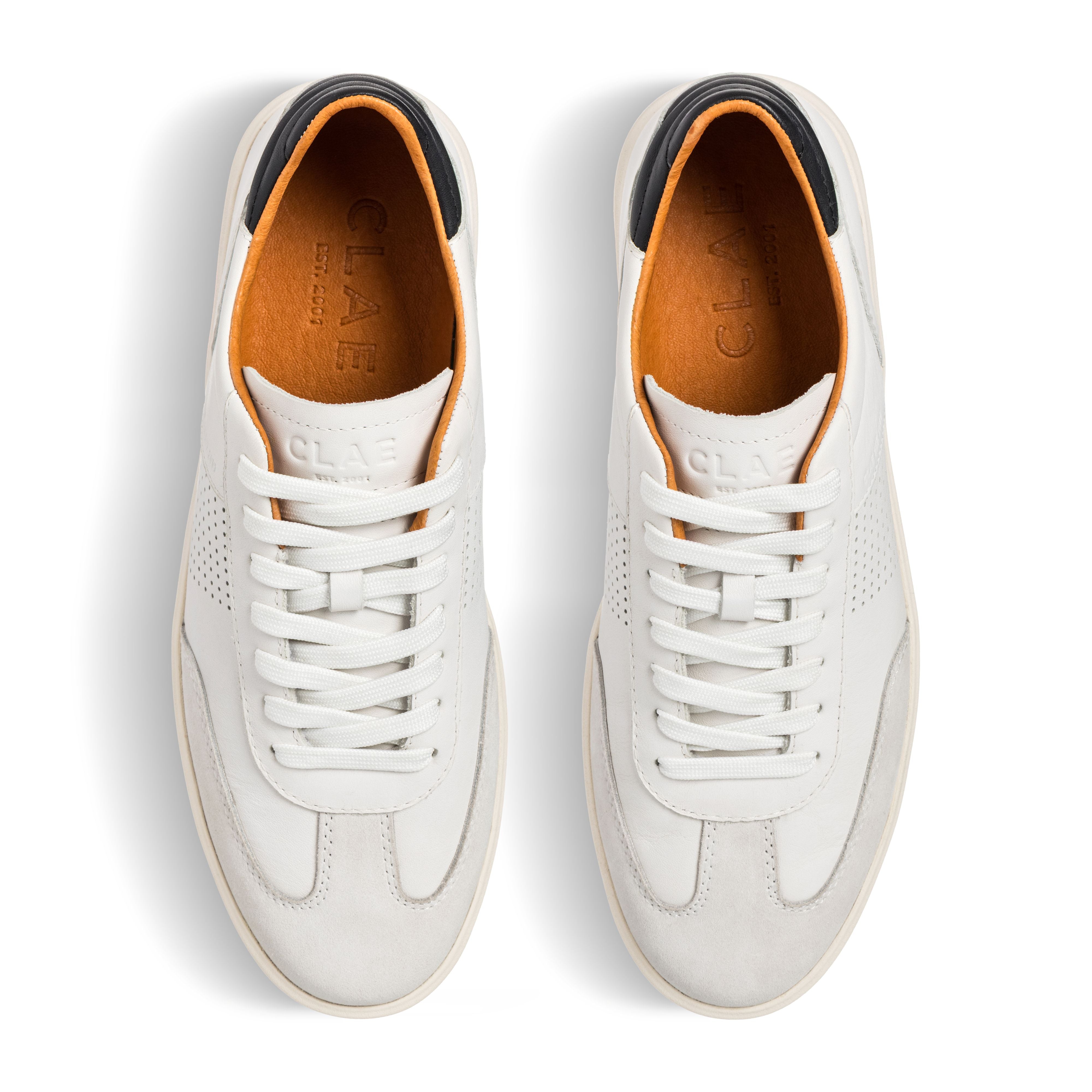 clae-miles-deuce-sneaker-white-leather-black image 3