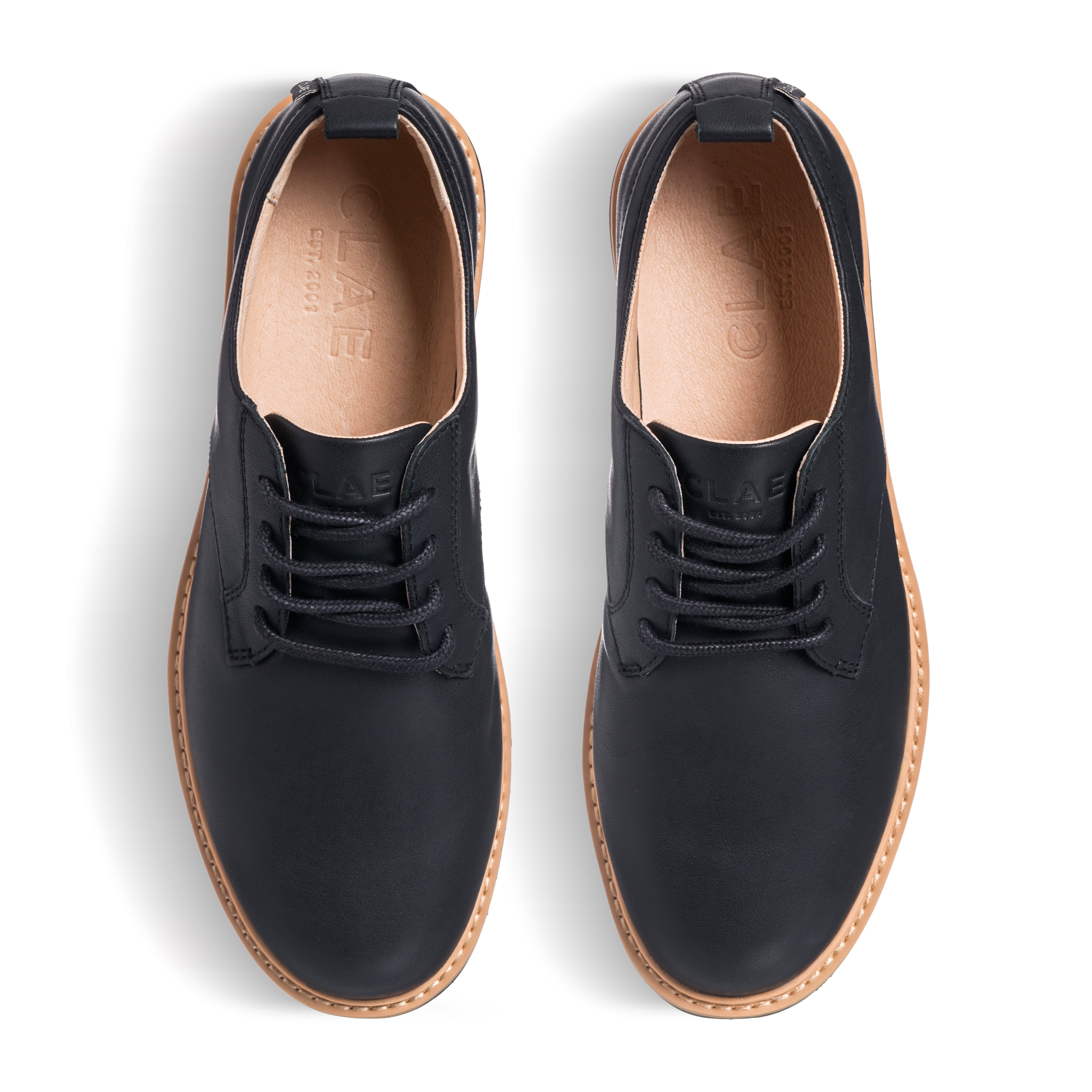 clae-logan-black-natural-leather-heritage-derby-sneaker image 2