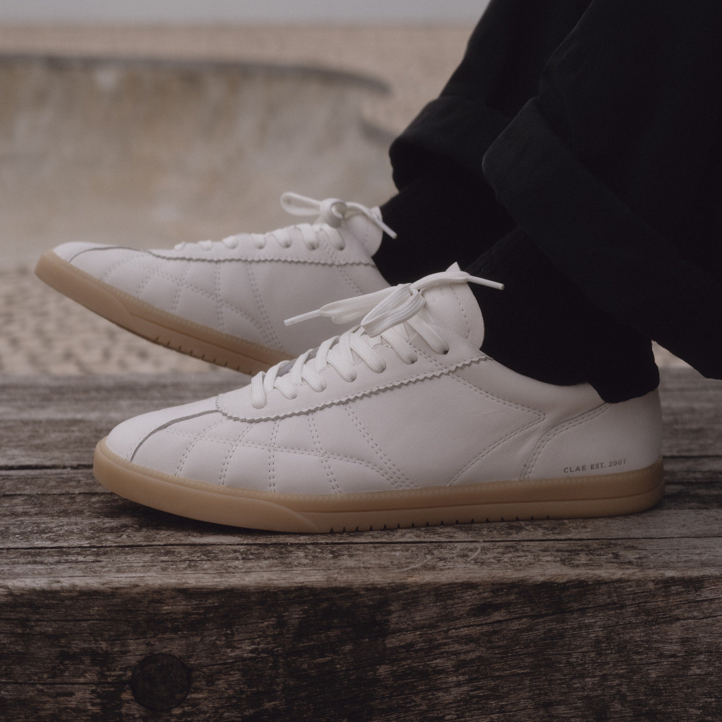 clae-zico-sneaker-white-leather-black image 2