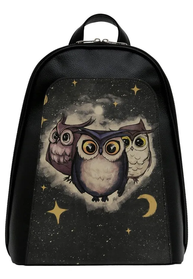 dogo-tidy-bag-veganer-damen-rucksack-owls-family image 1