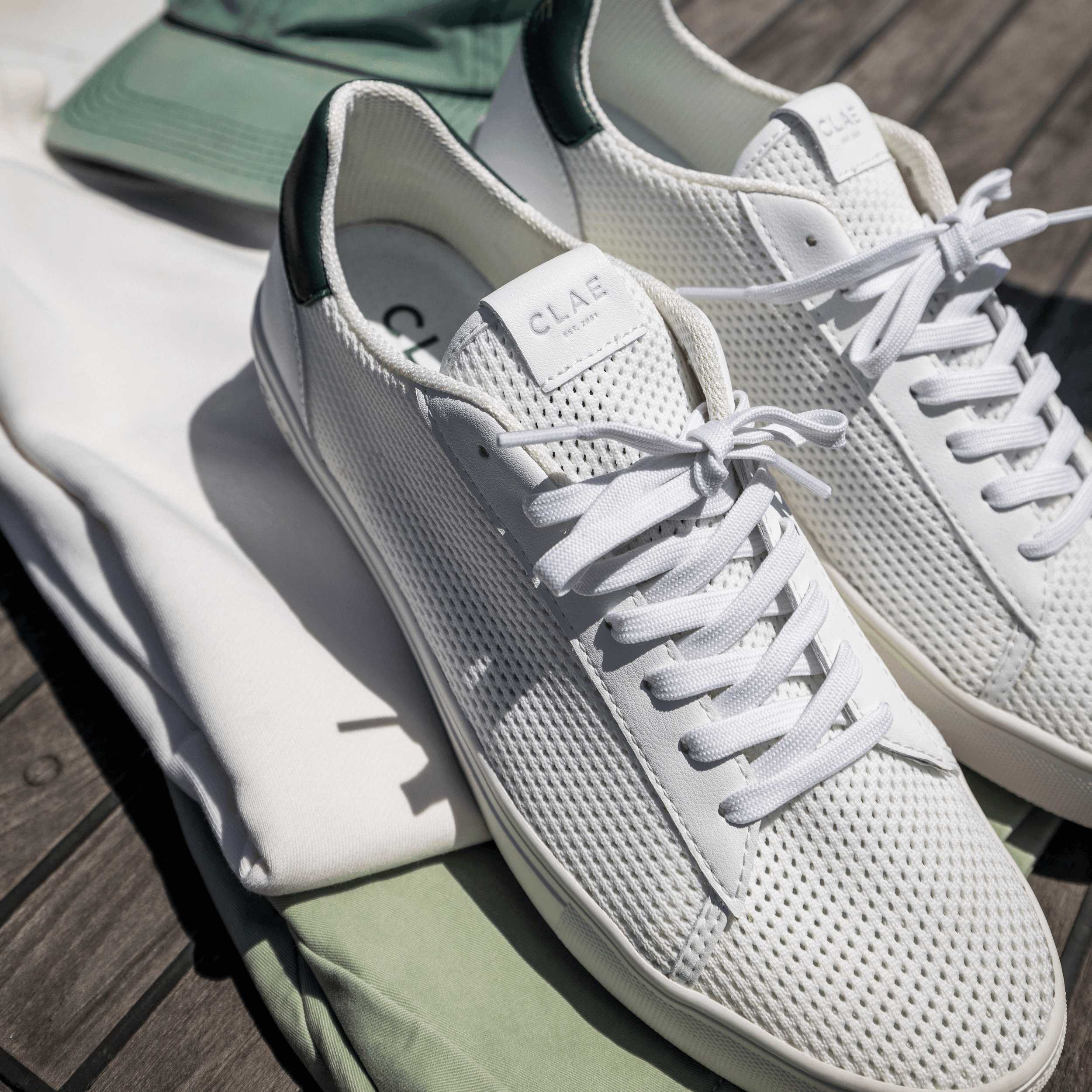 clae-bradley-knit-vegan-sneaker-white-pine-needle image 8