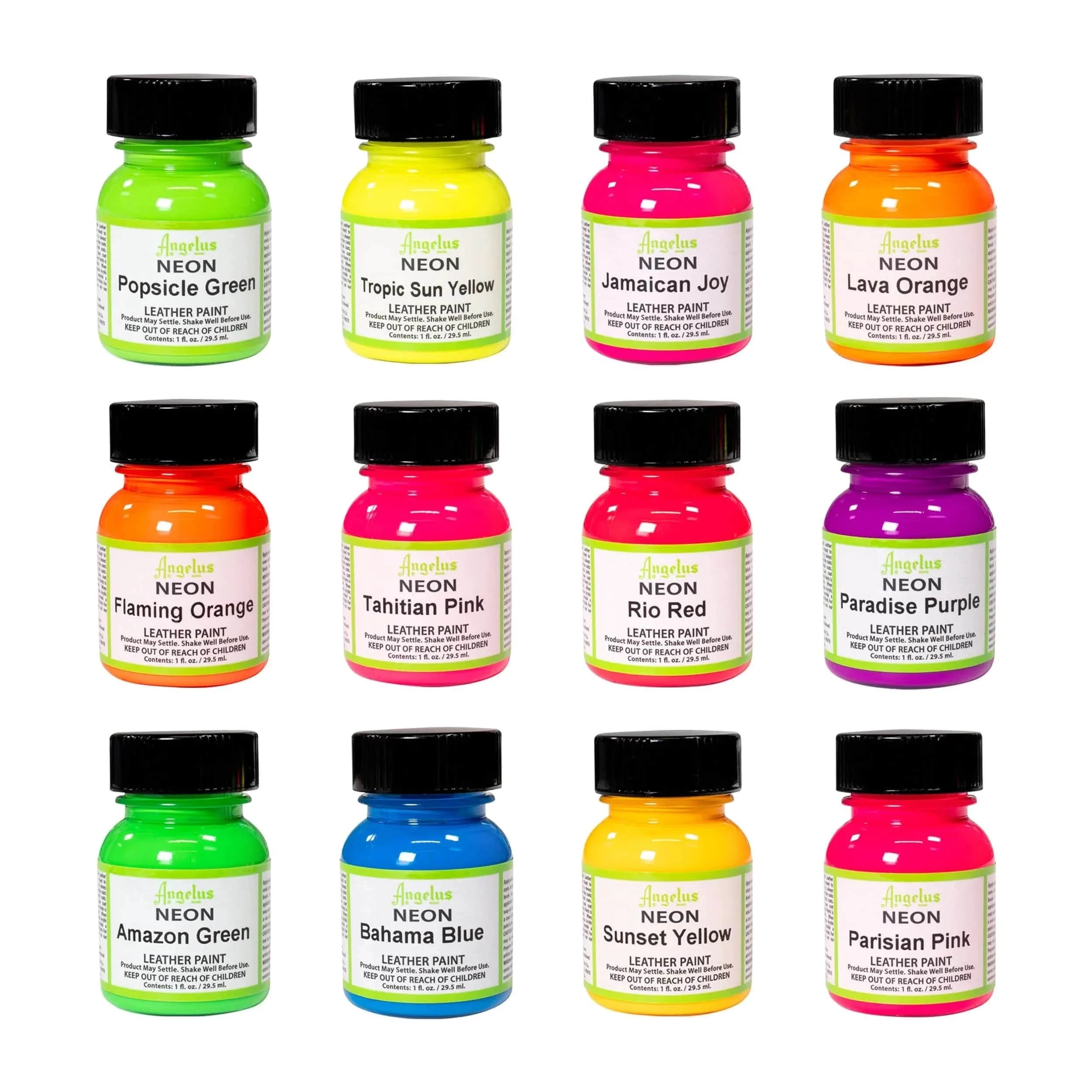 angelus-neon-color-kit-acrylfarbe-f-r-leder-12-farben image 2