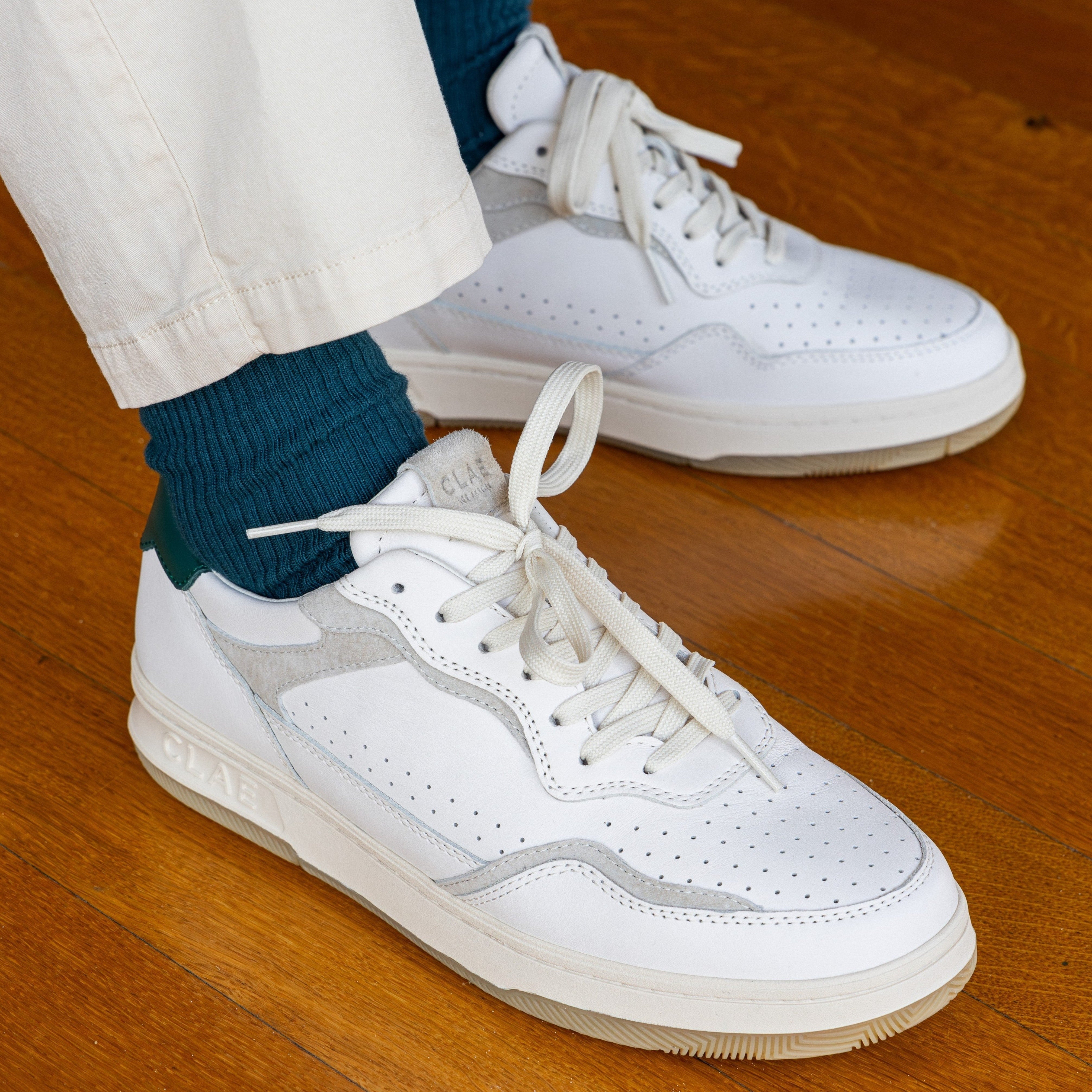 clae-haywood-retro-court-sneaker-aus-italienischem-leder-und-suede image 2