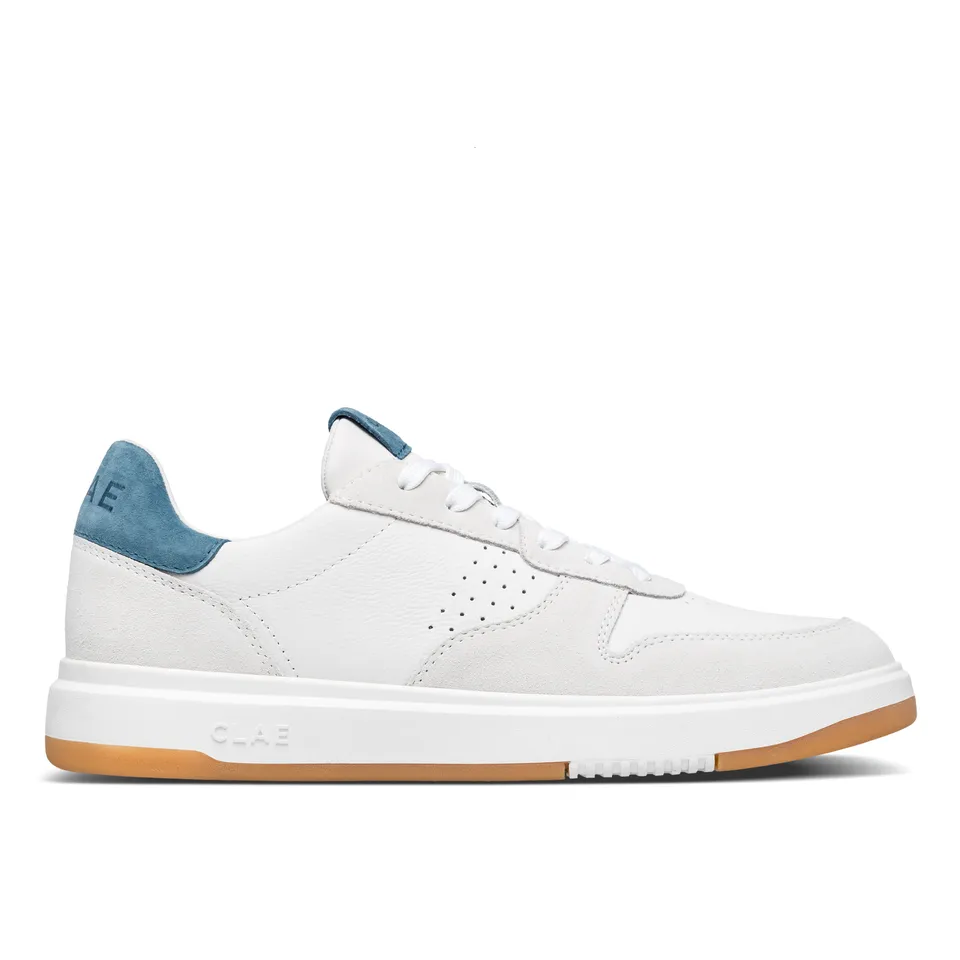 clae-moses-white-leather-blue-mirage-court-sneaker image 1