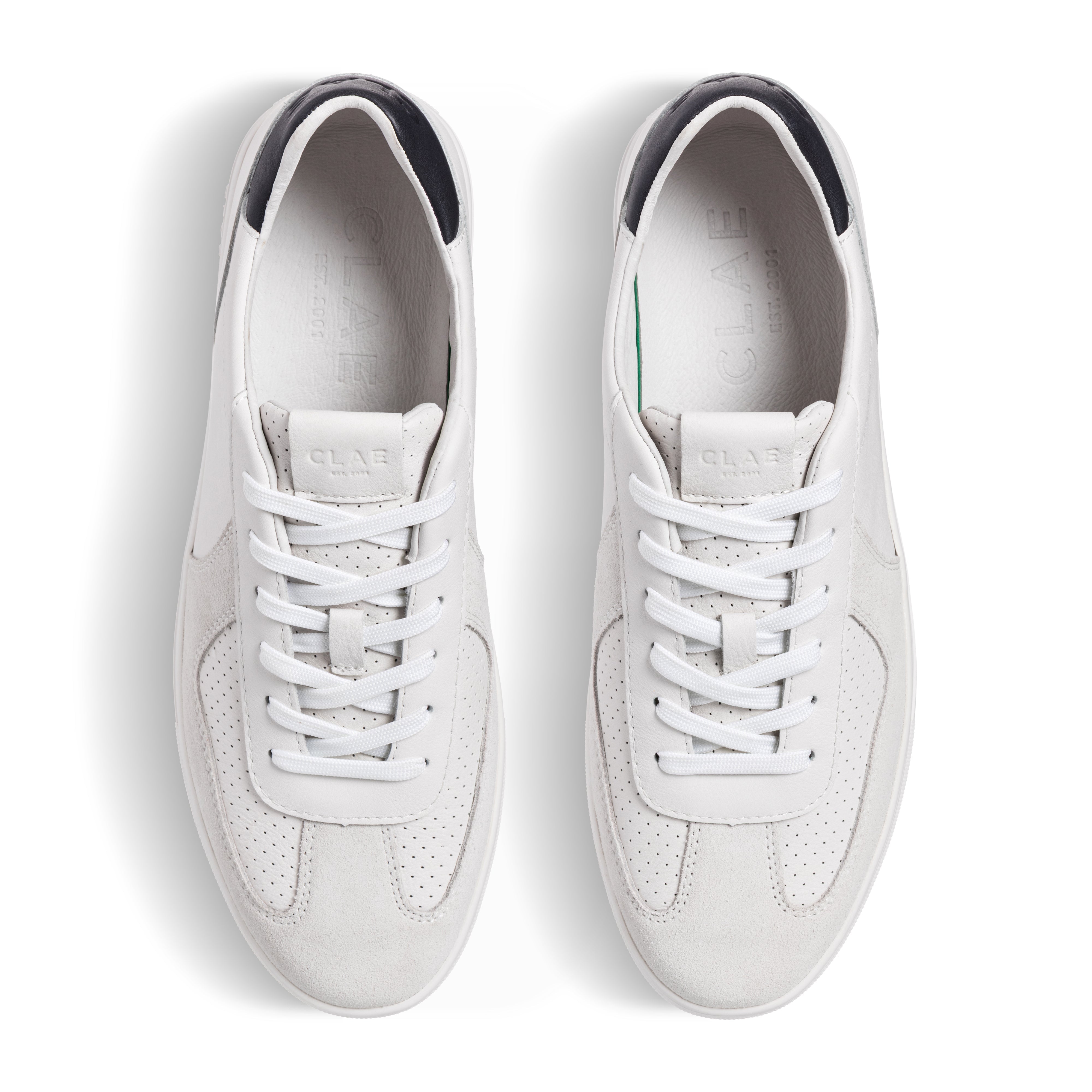 clae-bastian-sneaker-white-leather-navy image 3