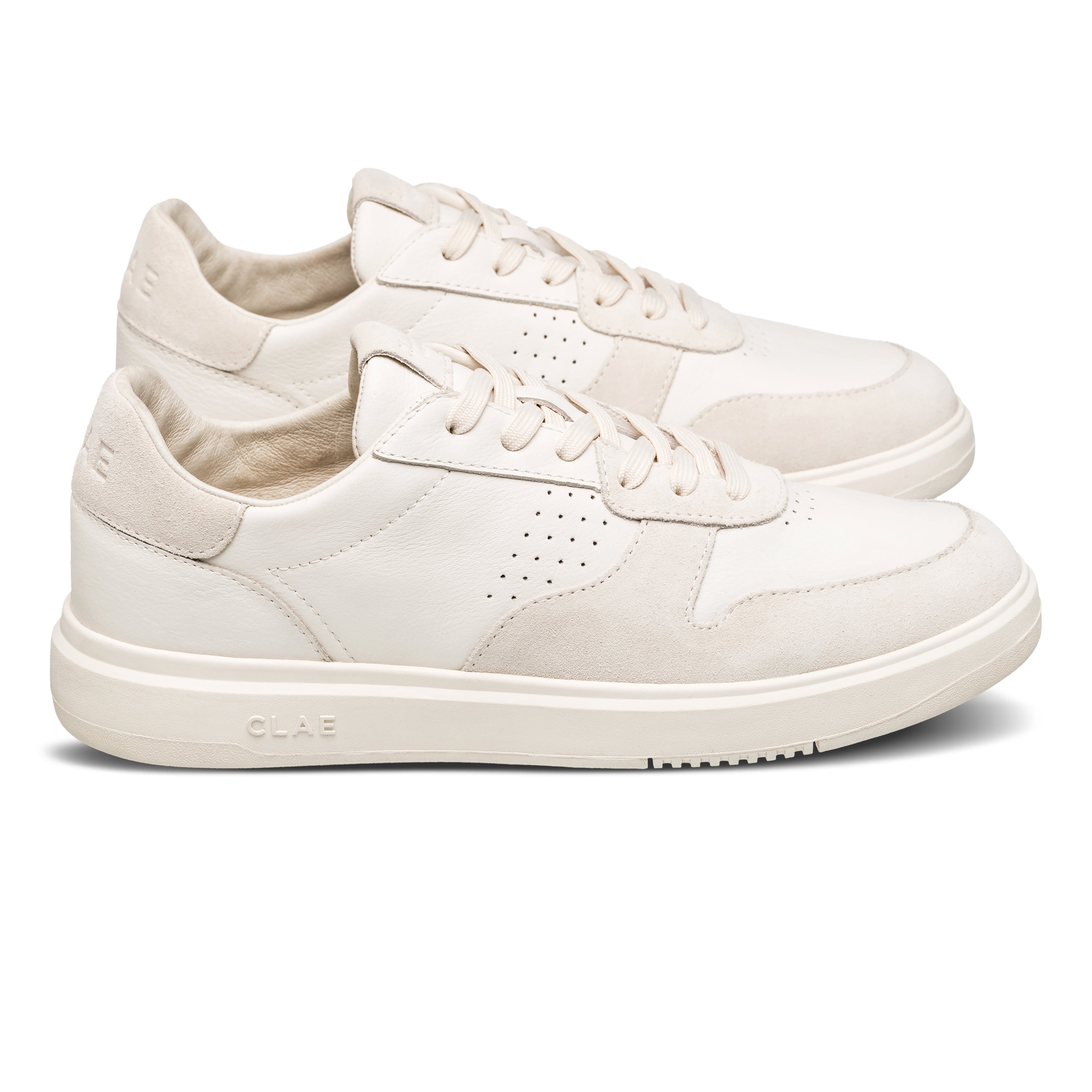 clae-moses-court-sneaker-triple-off-white-leather-wide-fit image 6