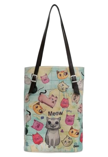 dogo-tall-bag-vegane-damen-umh-ngetasche-cats-of-the-world image 4