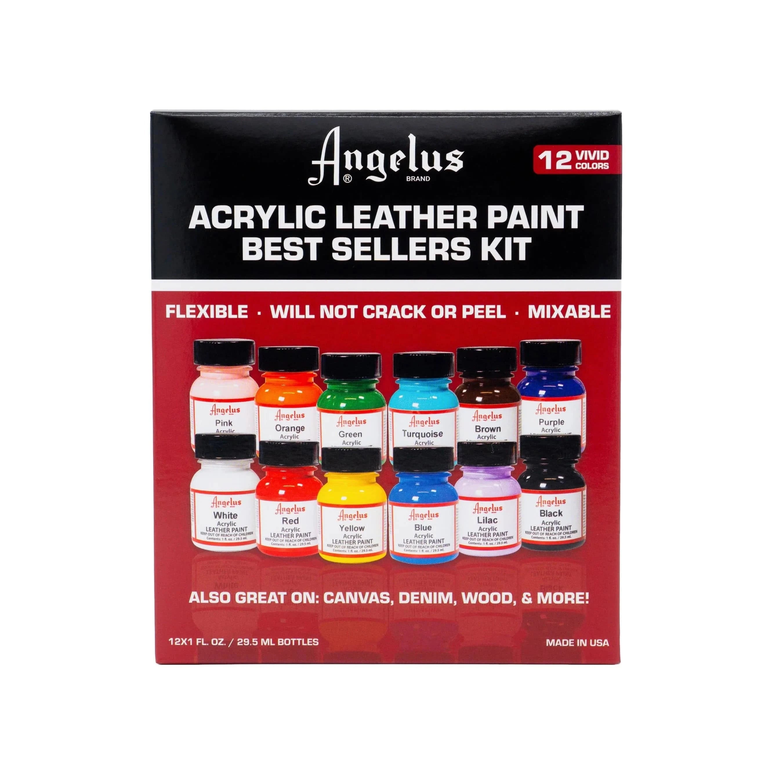 angelus-acrylic-leather-paint-best-sellers-kit-12-farben-1-oz image 4
