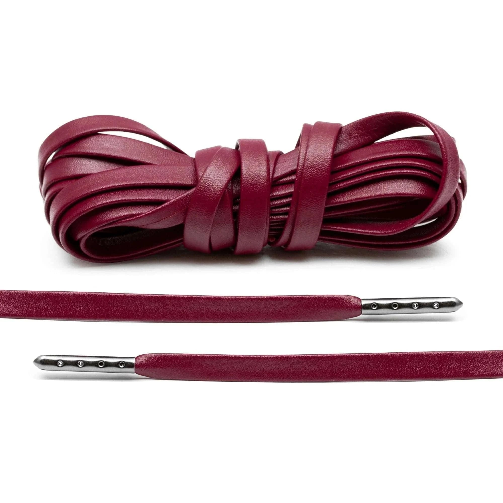 angelus-burgundy-luxury-leather-laces-gunmetal-plated-leder-schn-rsenkel image 1