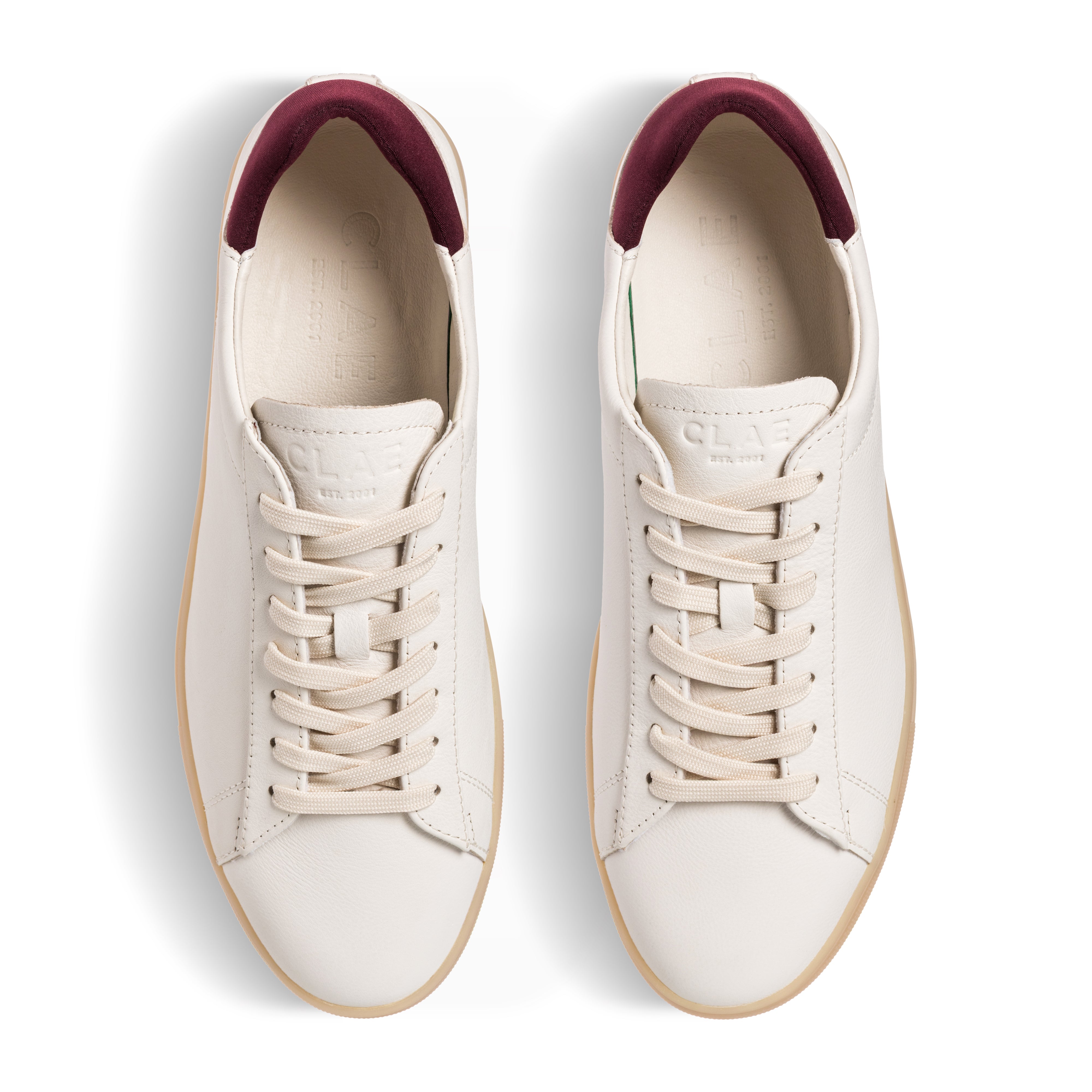 clae-bradley-sneaker-off-white-zinfandel-leder image 2