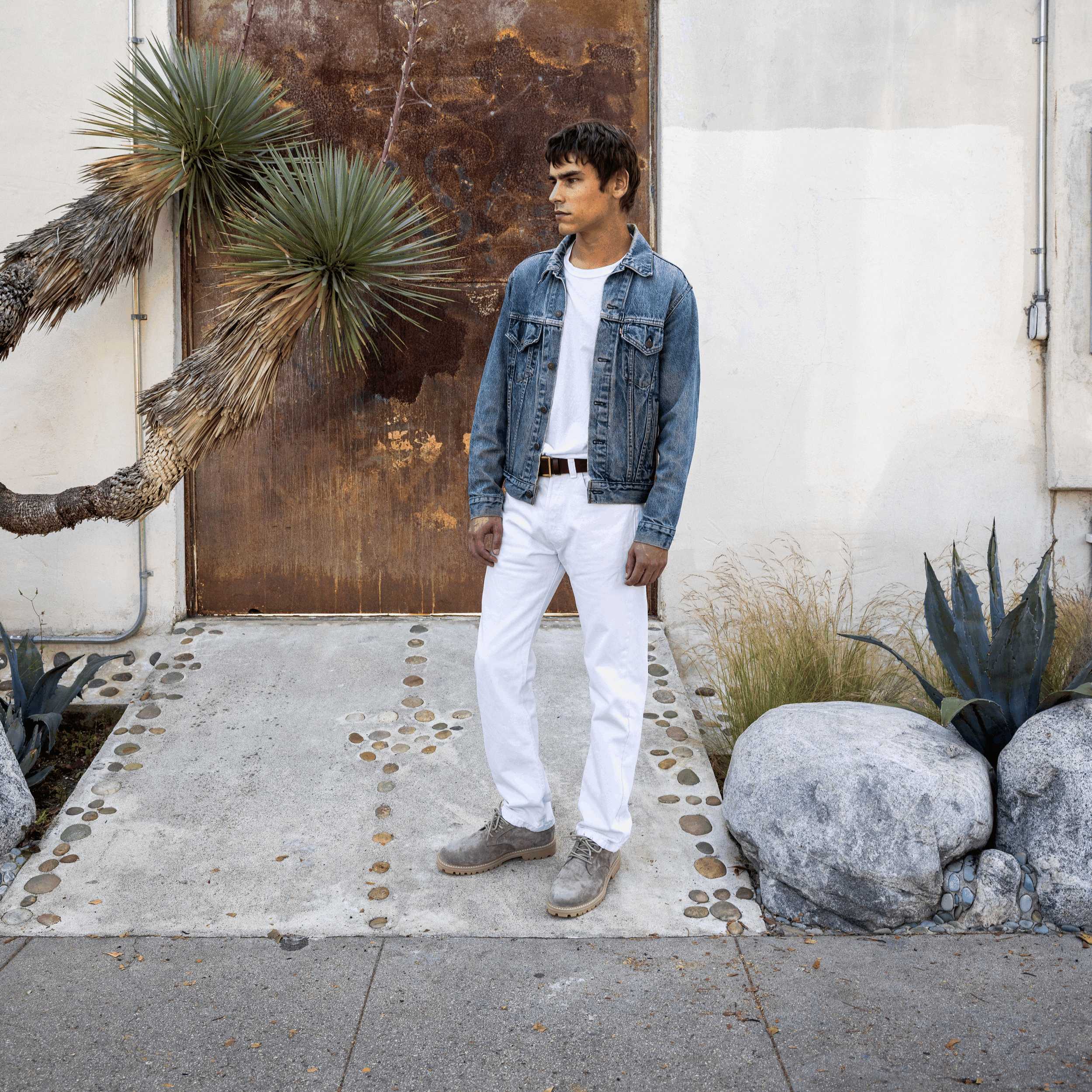 clae-logan-derby-sneaker-silver-mink-suede image 2