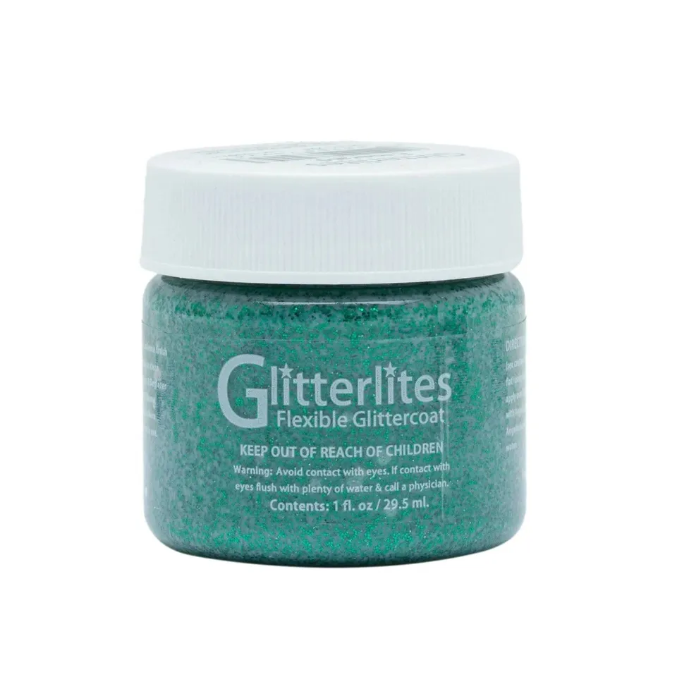 angelus-glitterlites-paint-emerald-glitzer-lederfarbe image 1