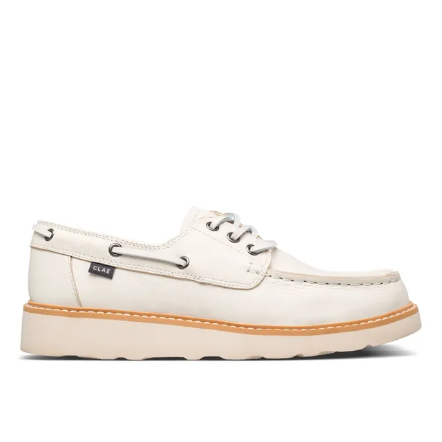 clae-carter-heritage-boat-sneaker-triple-off-white image 1