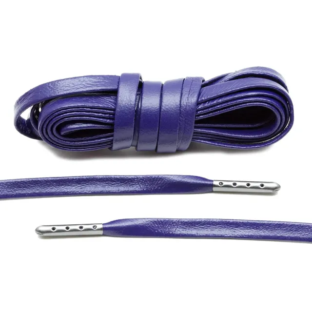 purple-luxury-leather-laces-leder-schn-rsenkel-gunmetal image 1