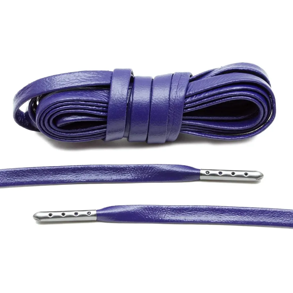 purple-luxury-leather-laces-leder-schn-rsenkel-gunmetal image 1
