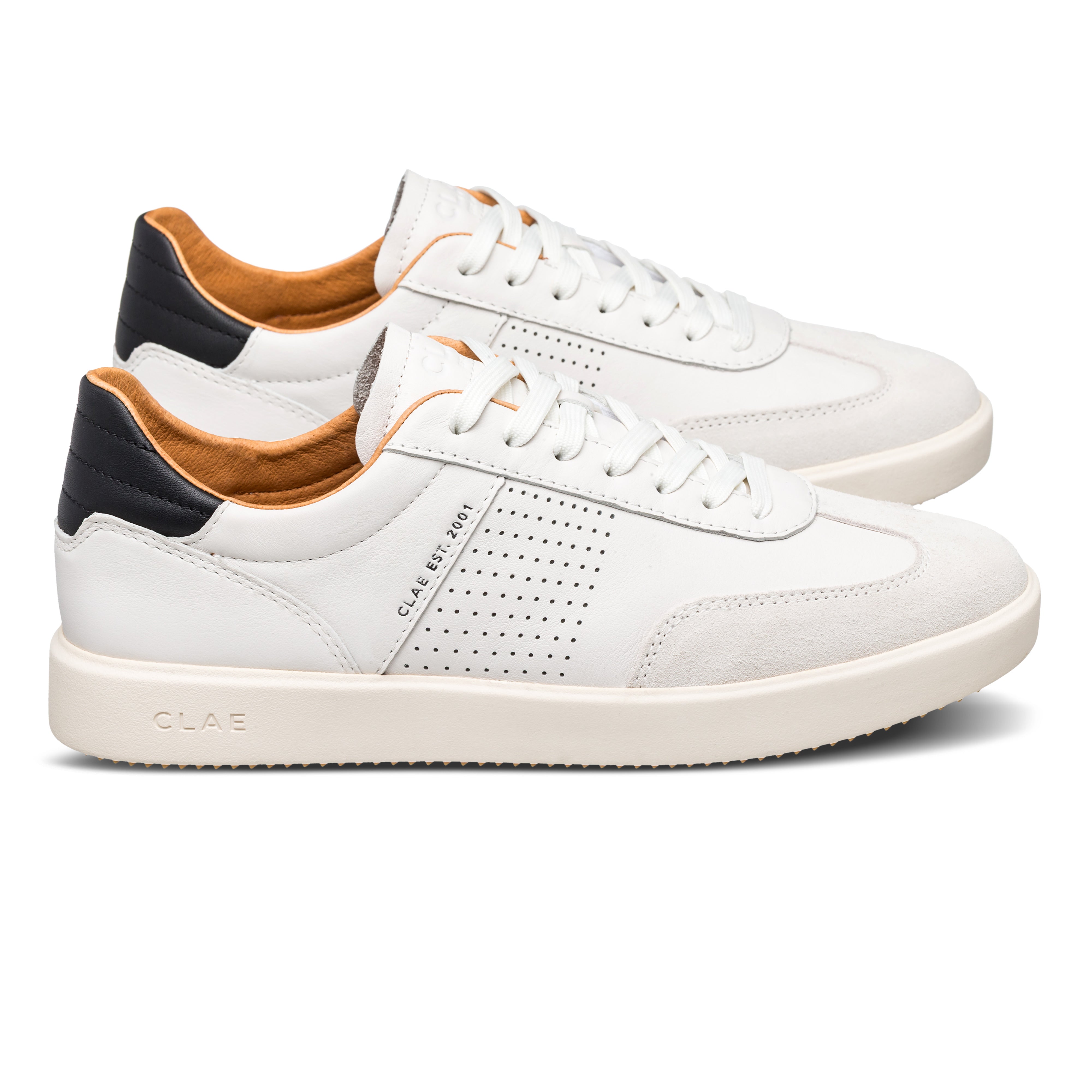 clae-miles-deuce-sneaker-white-leather-black image 6