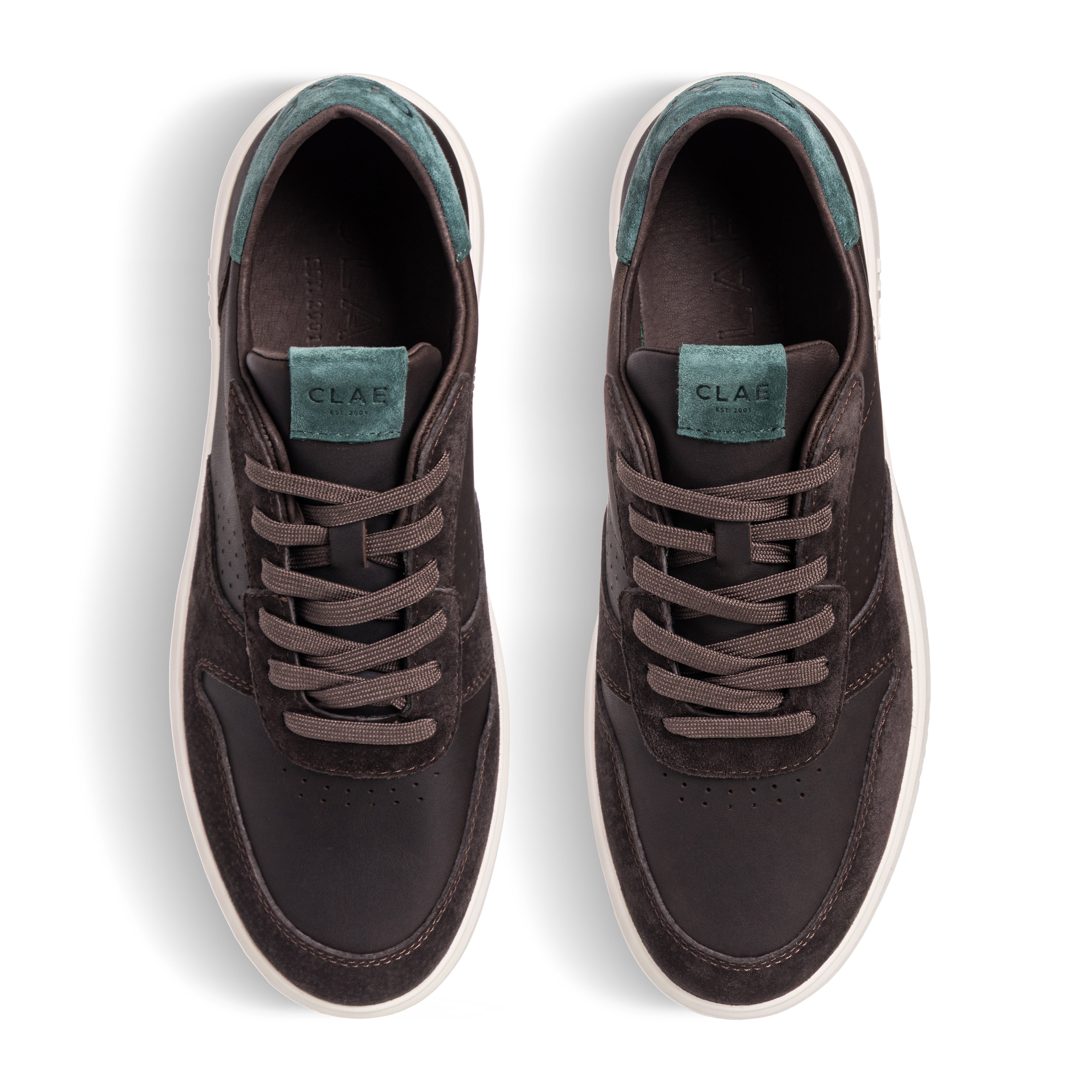 clae-moses-retro-court-sneaker-demitasse-dark-forest image 3