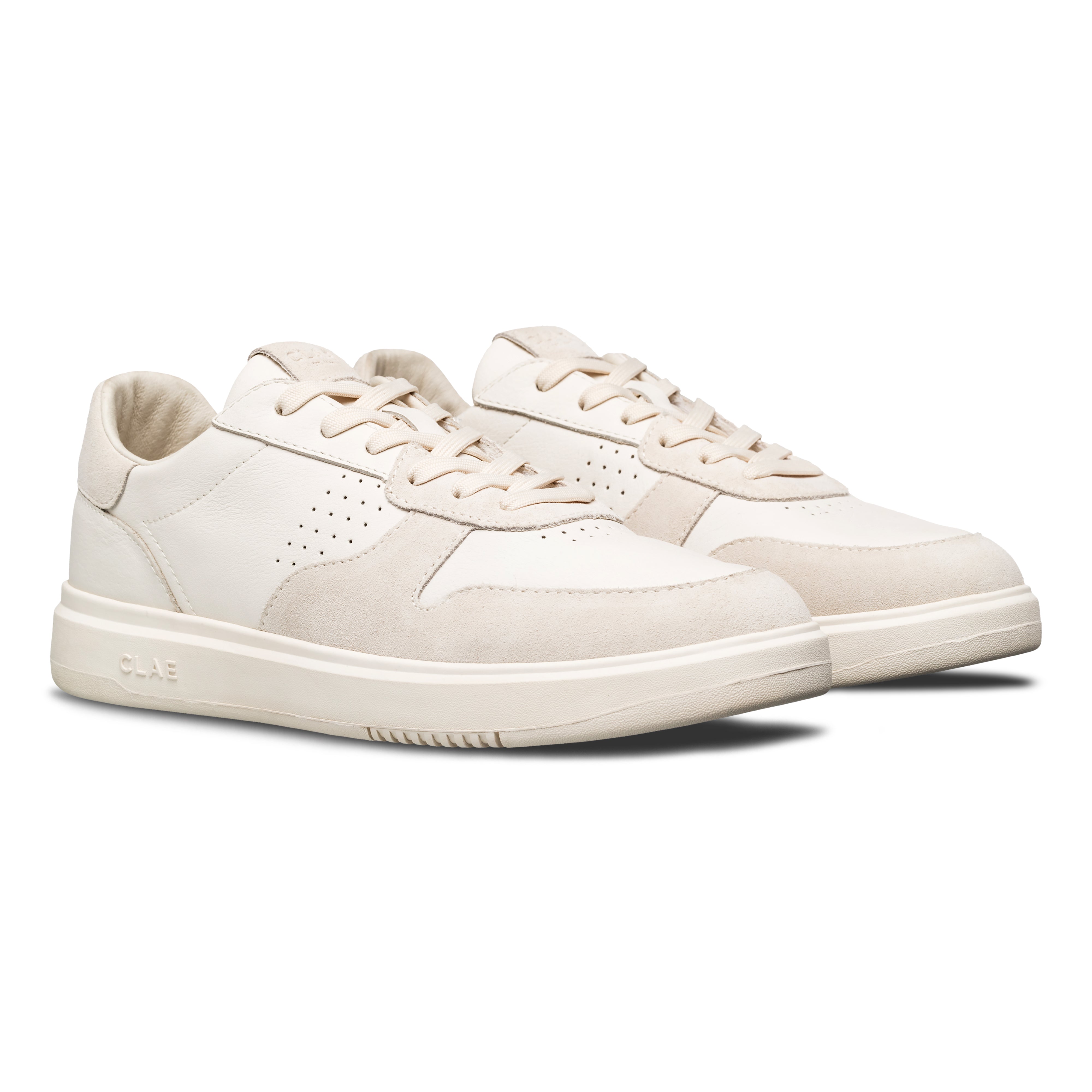 clae-moses-court-sneaker-triple-off-white-leather-wide-fit image 4