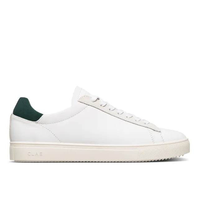 clae-bradley-leder-sneaker-white-leather-dark-forest image 1
