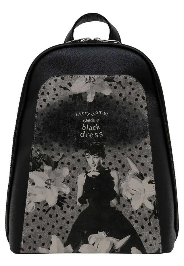 dogo-tidy-bag-vegane-damen-rucksack-black-dress image 1