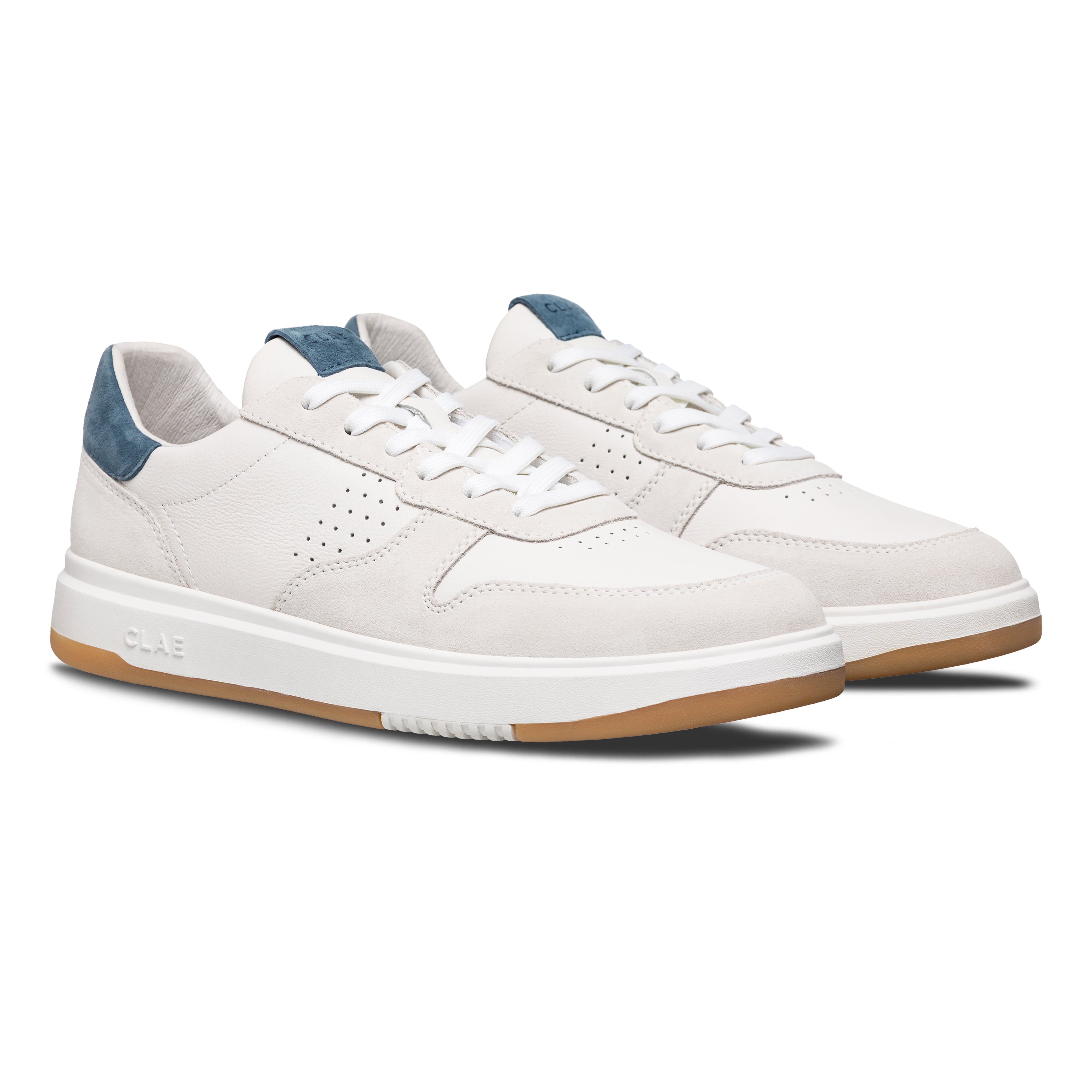 clae-moses-white-leather-blue-mirage-court-sneaker image 4