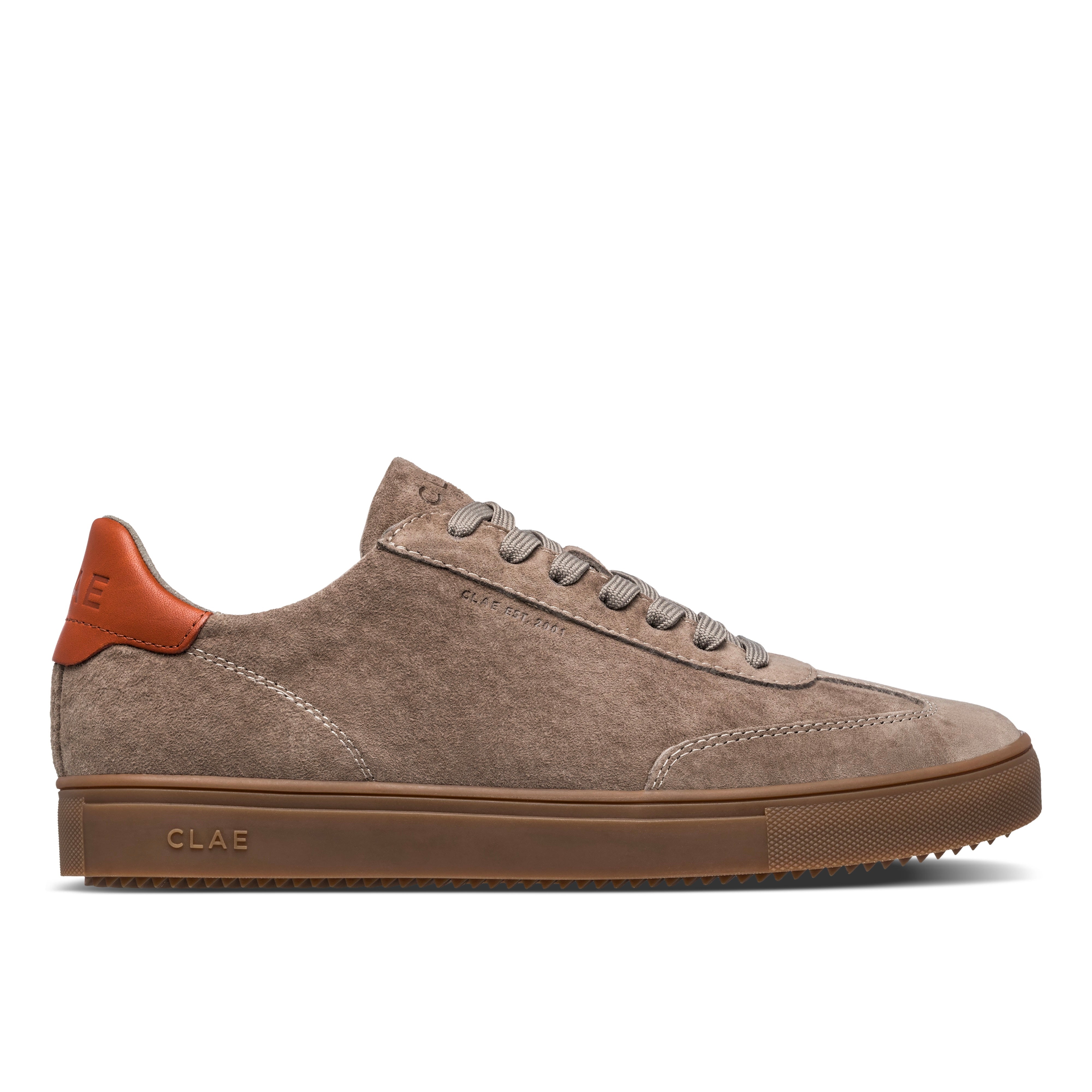 clae-deane-court-sneaker-fallen-rock-dark-gum-suede-nappa-t-toe image 1