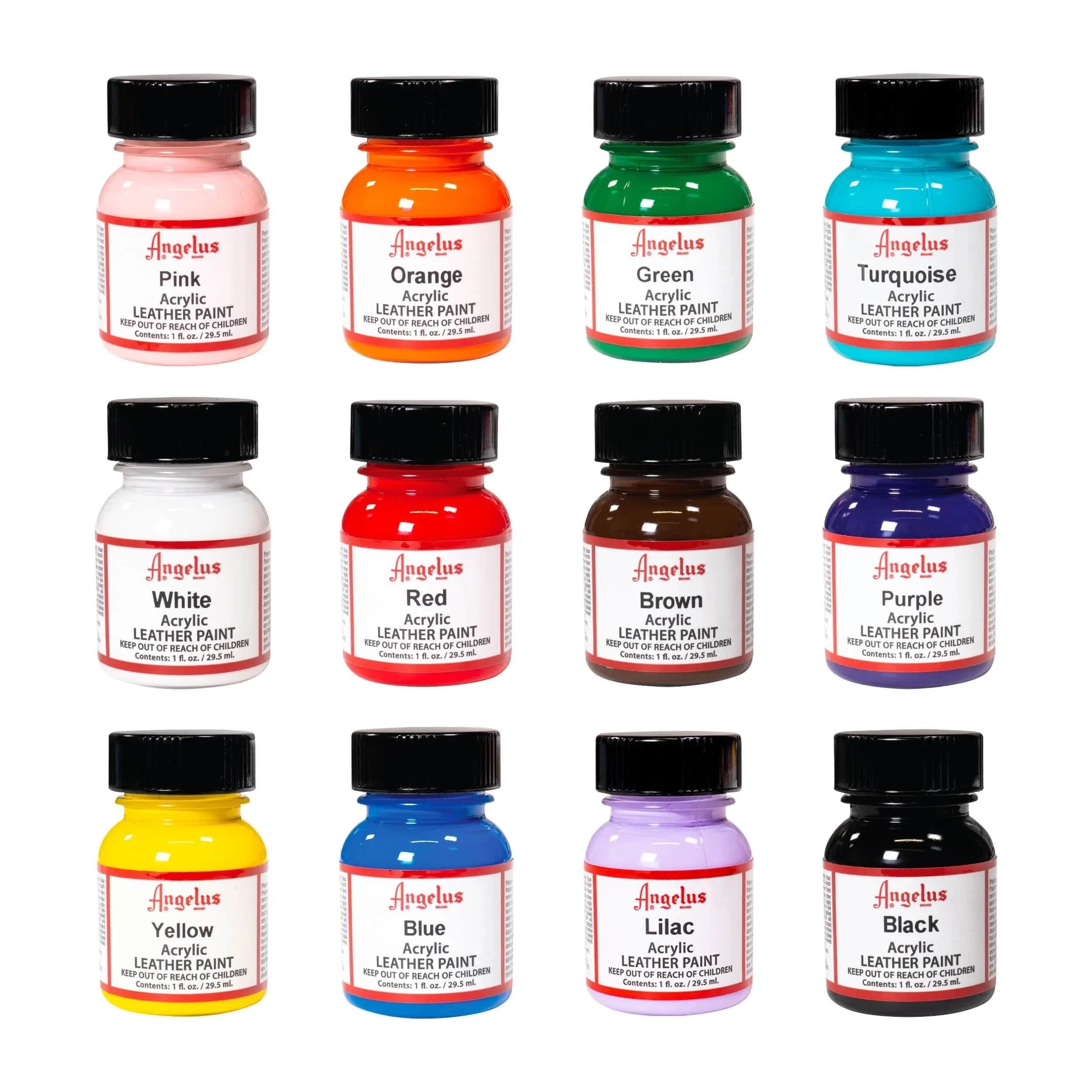 angelus-acrylic-leather-paint-best-sellers-kit-12-farben-1-oz image 2