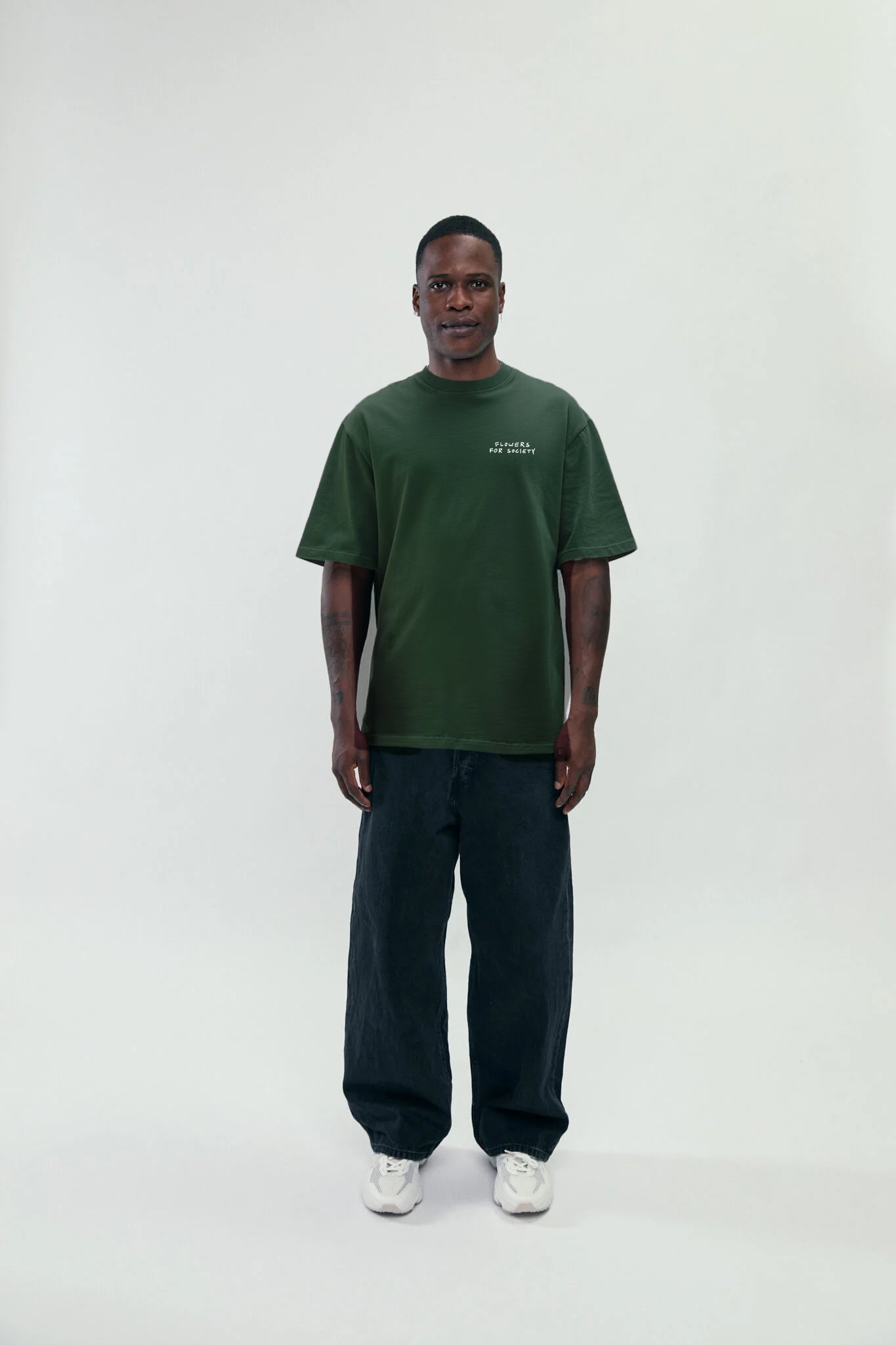 flowers-for-society-flower-trunk-shirt-green-t-shirt image 2