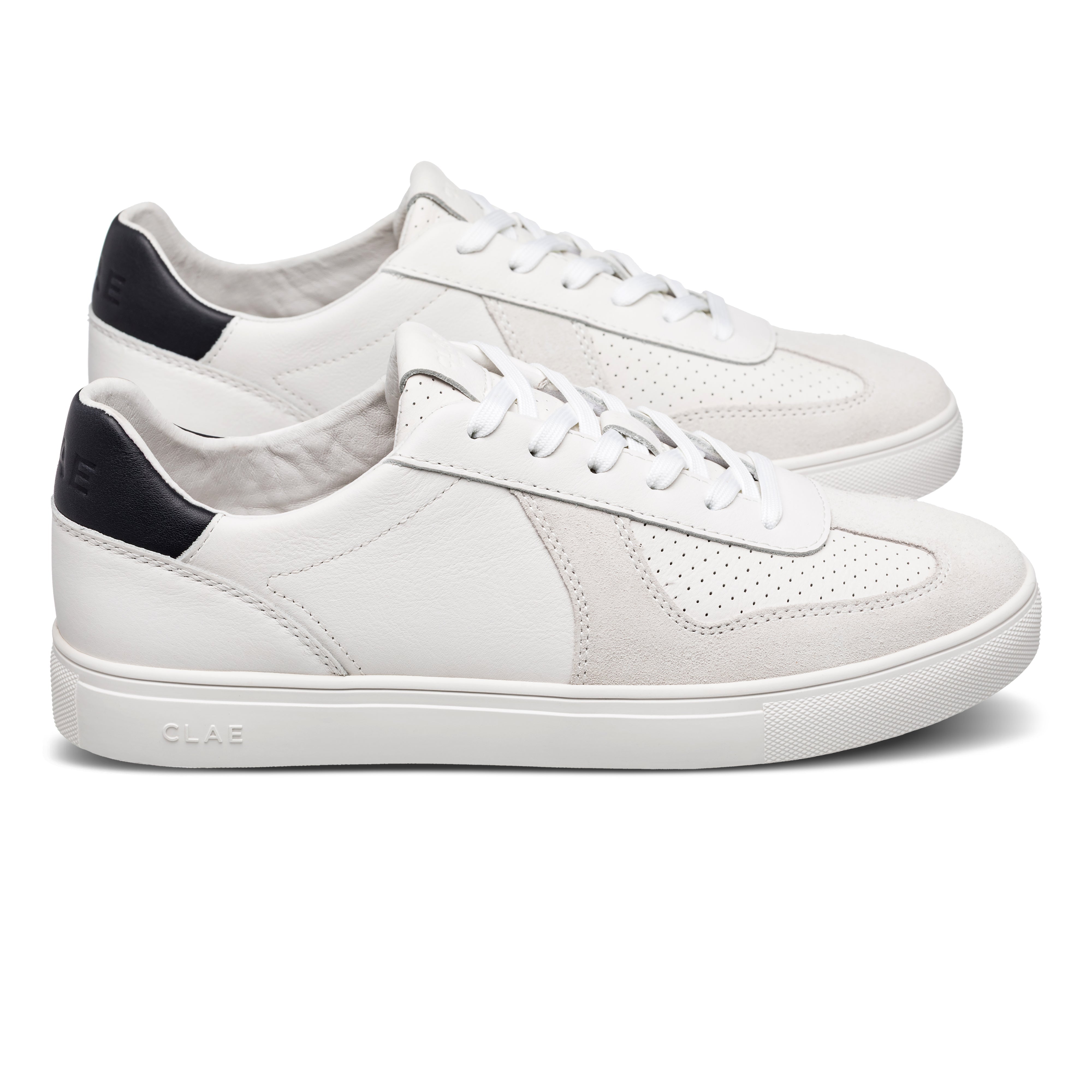 clae-bastian-sneaker-white-leather-navy image 6