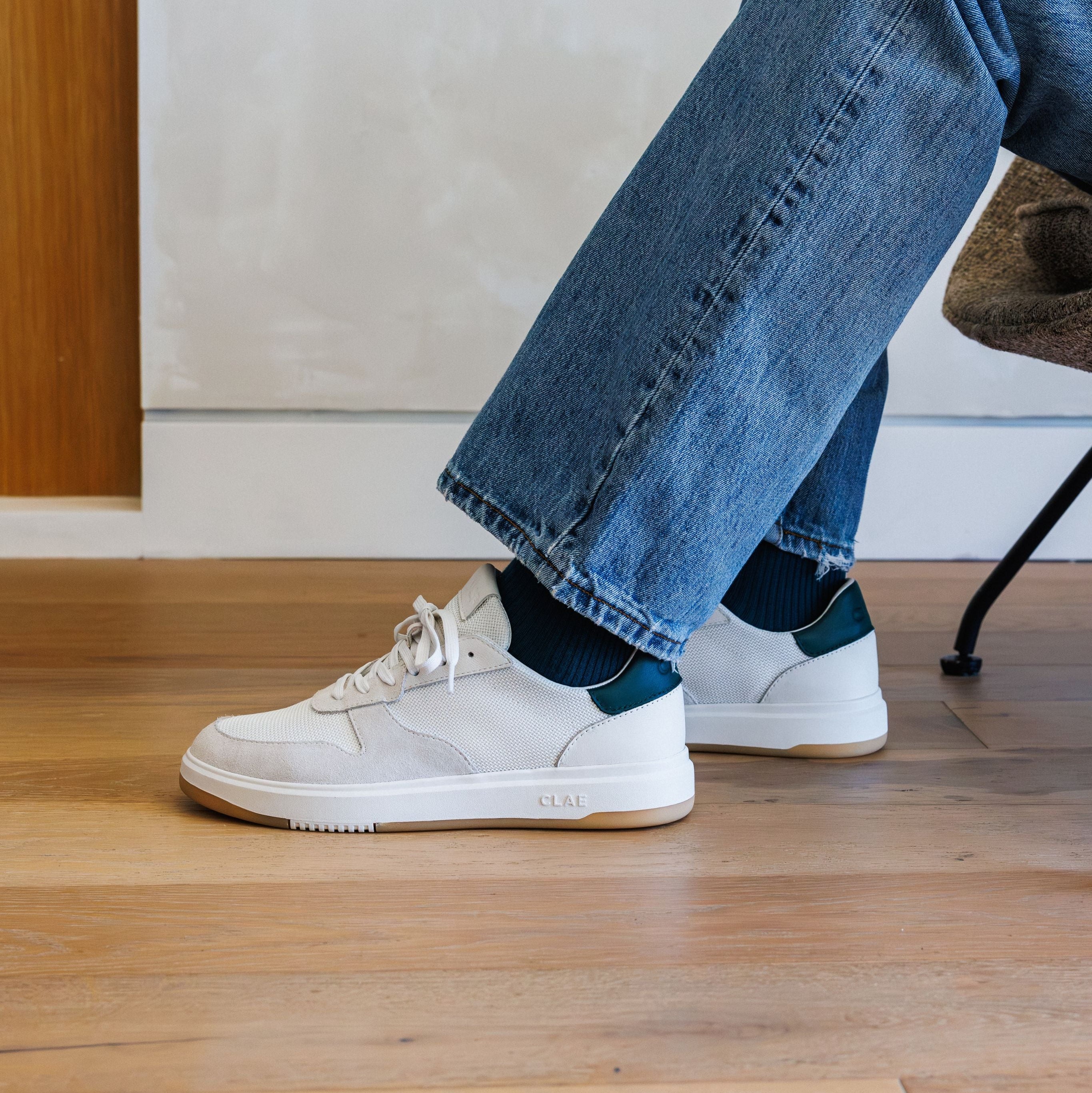 clae-moses-court-sneaker-white-pine-needle image 2