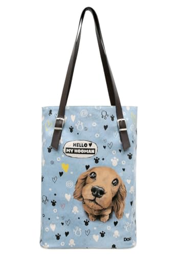 dogo-tall-bag-hello-my-hooman-vegane-damen-schultertasche image 5