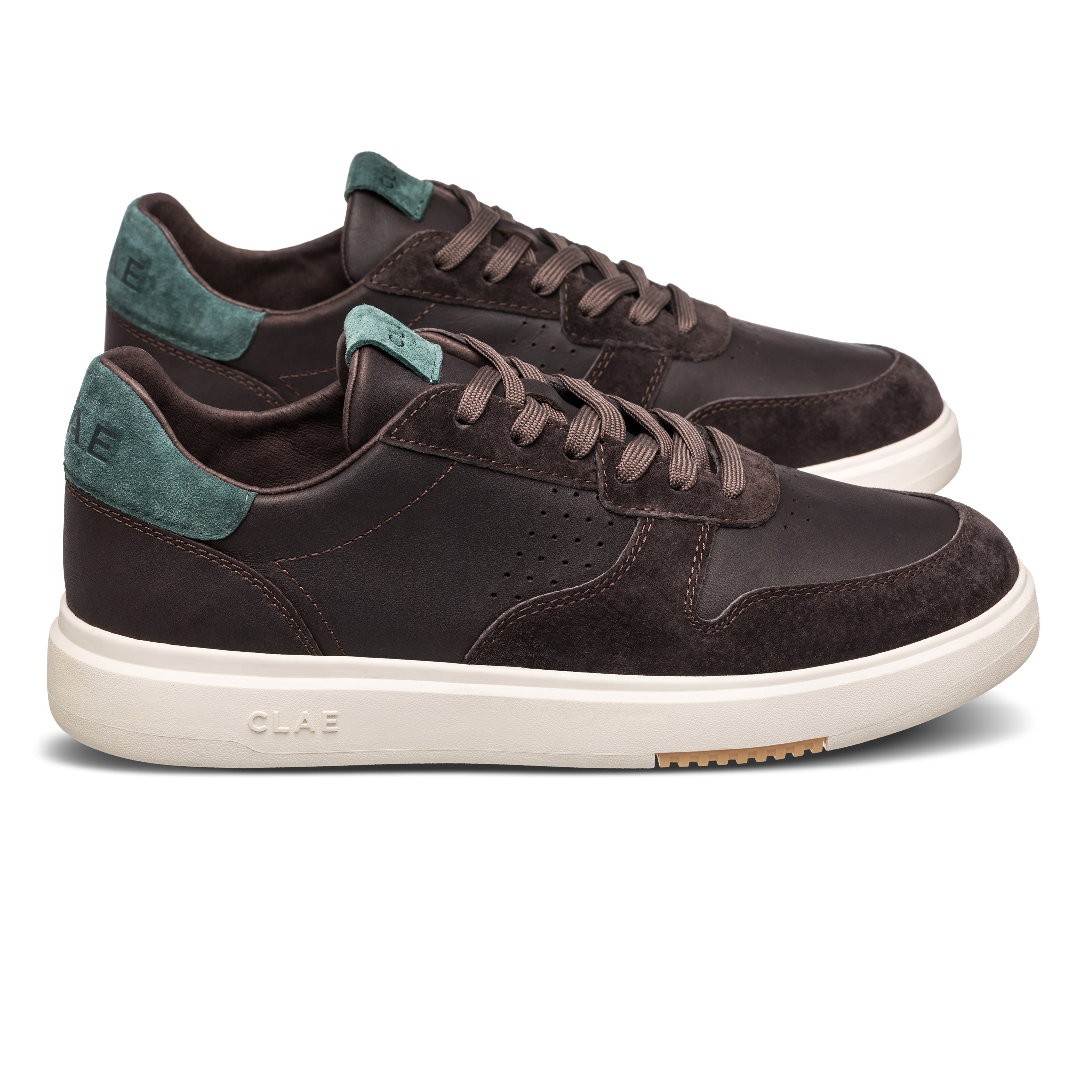 clae-moses-retro-court-sneaker-demitasse-dark-forest image 6