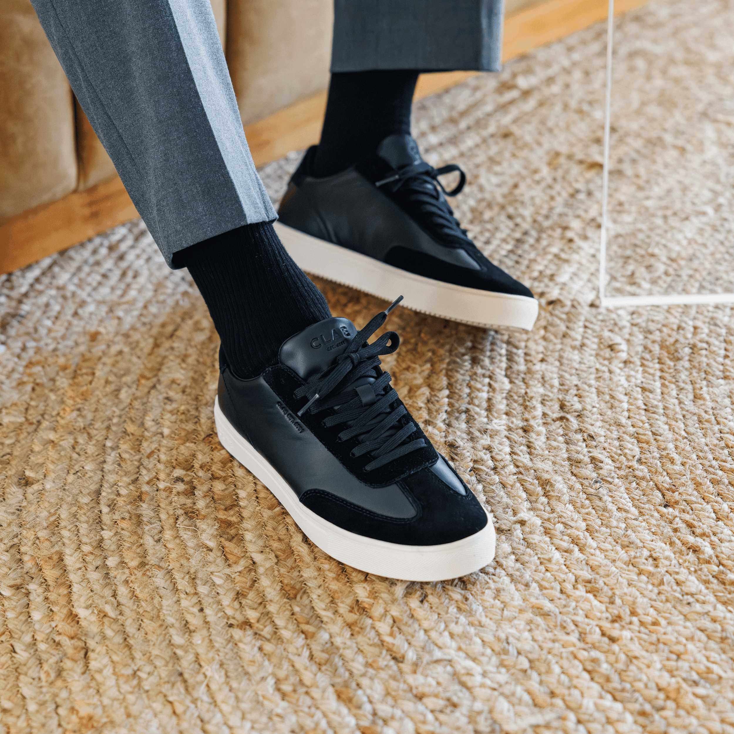 clae-deane-t-toe-sneaker-black-off-white image 7