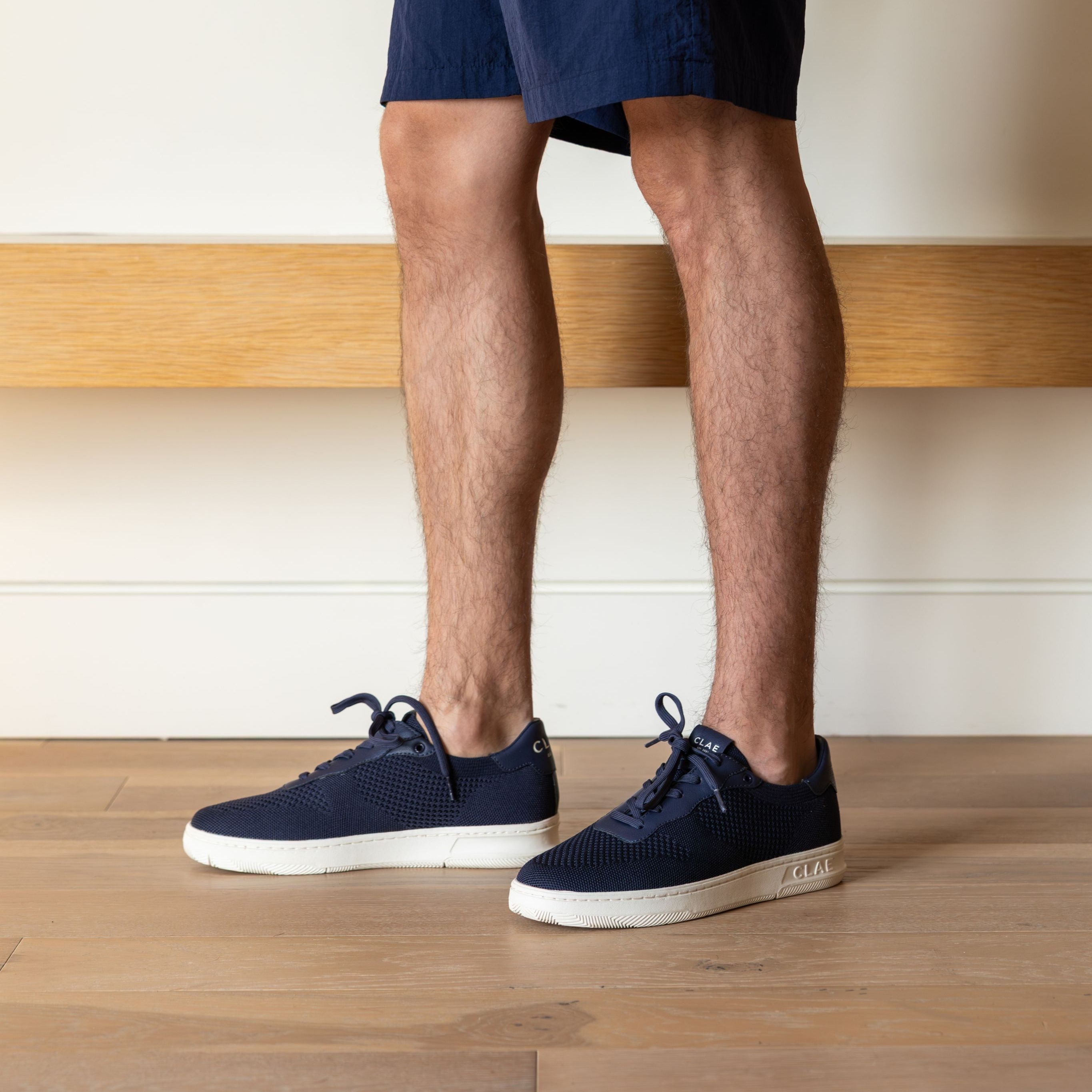 clae-malone-knit-sneaker-navy-vegan-damen image 2